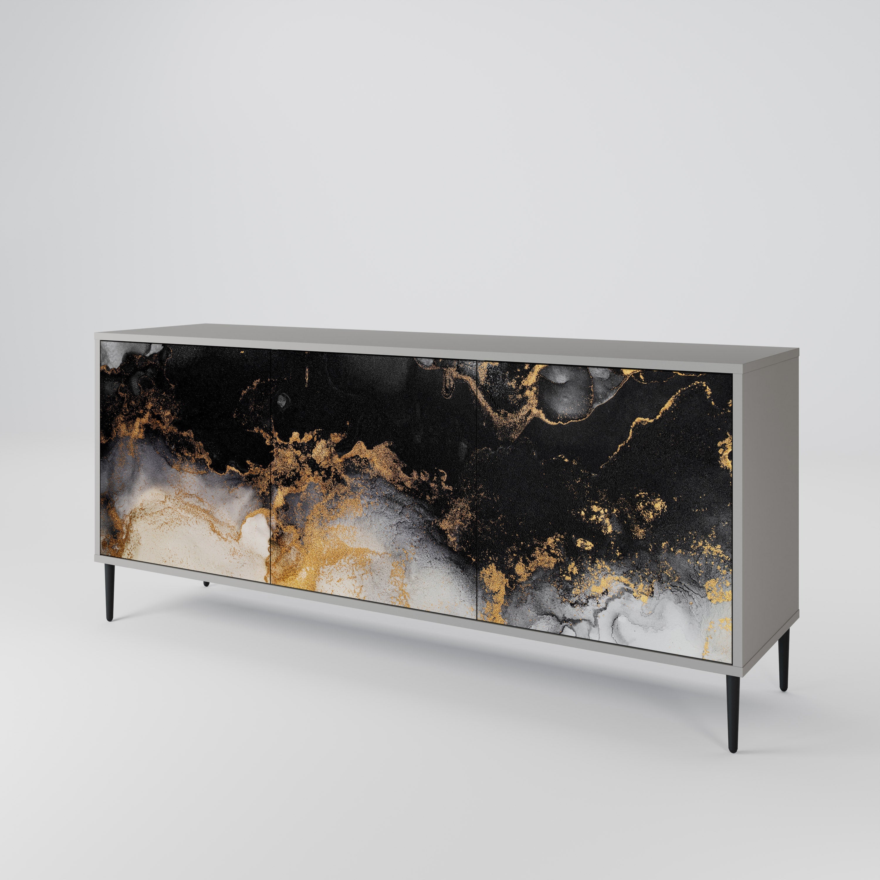 Μπουφές 3 θυρών MARBLE OF TOMMORROW σε γκρι φινίρισμα