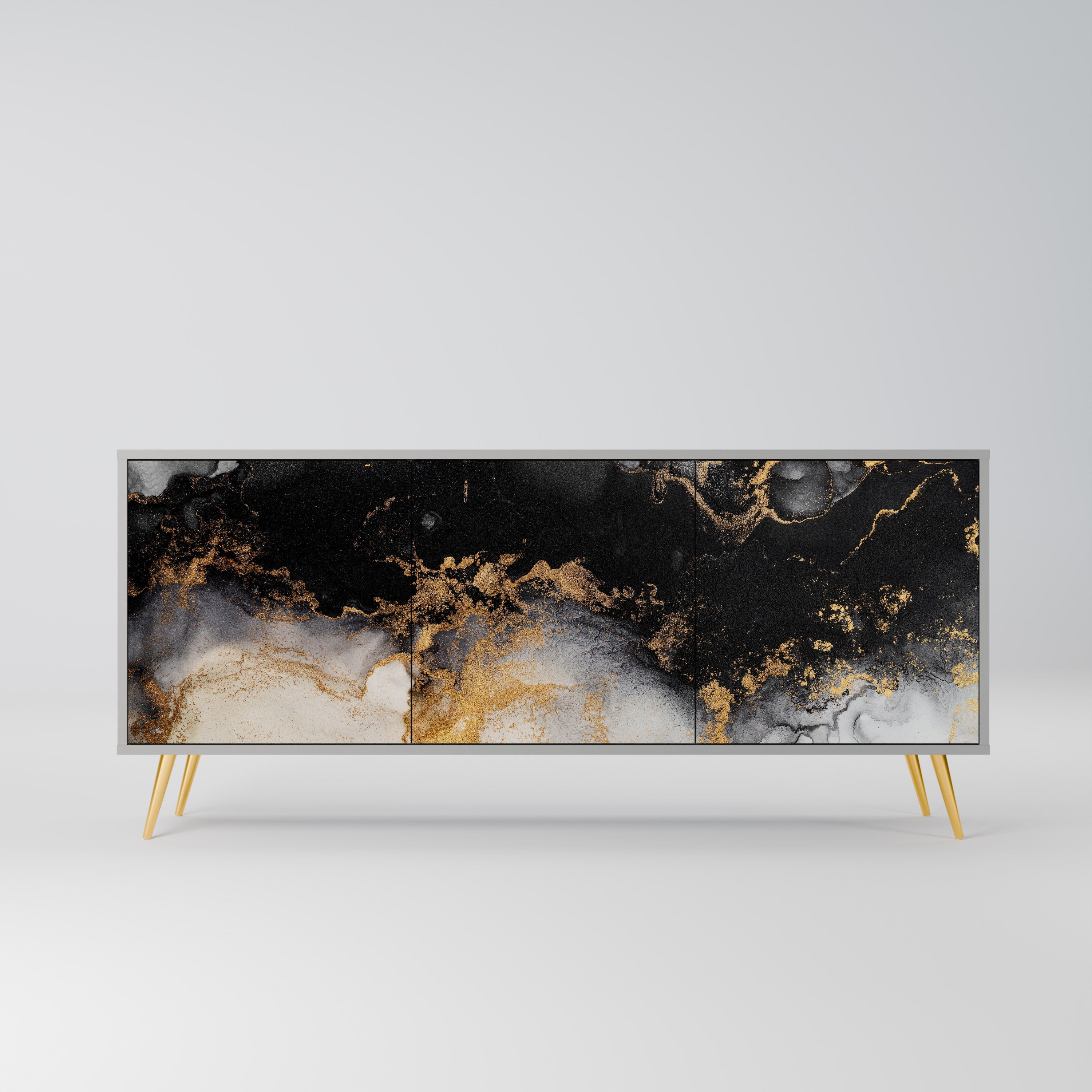 Μπουφές 3 θυρών MARBLE OF TOMMORROW σε γκρι φινίρισμα