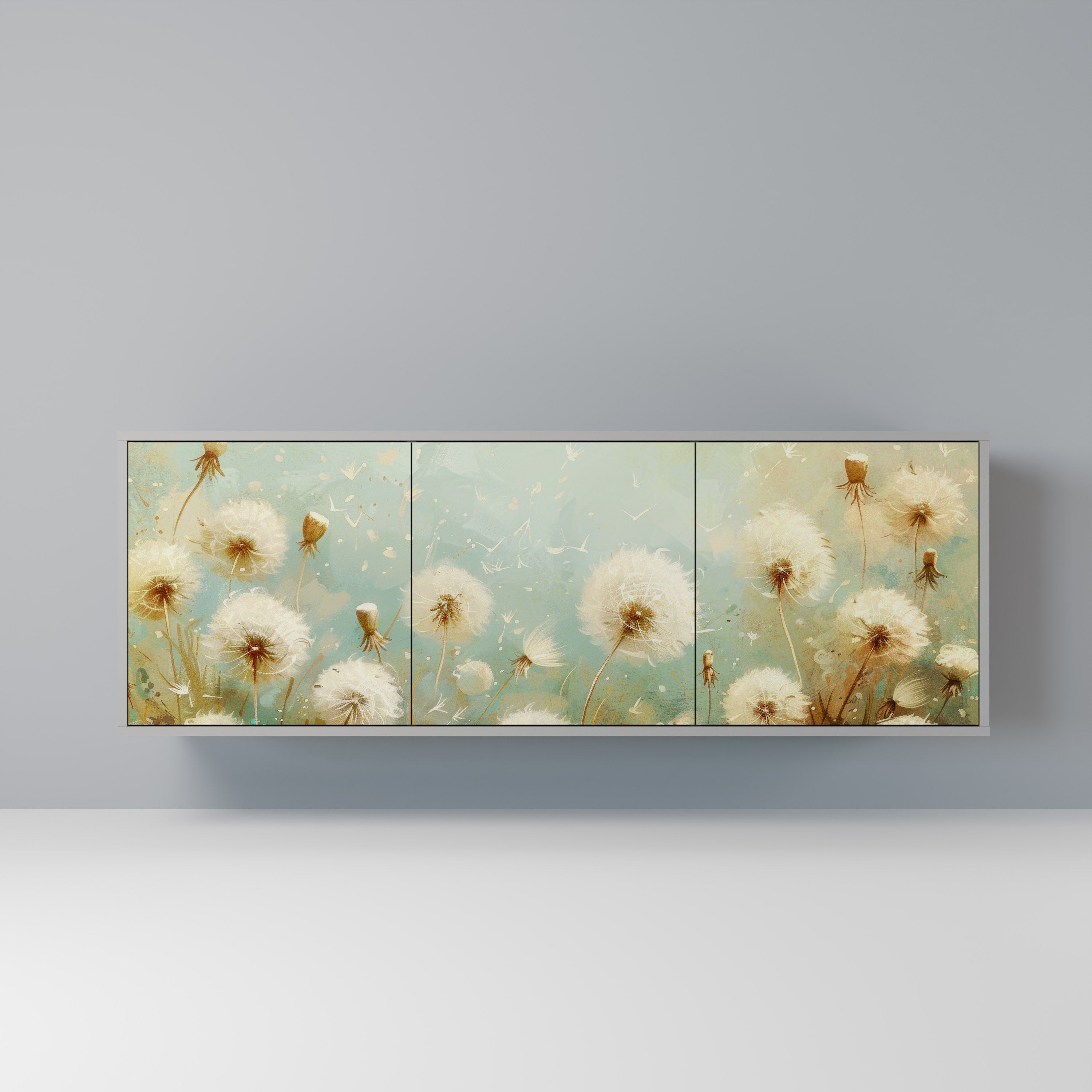 Μπουφές DREAMY MEADOW με 3 πόρτες σε γκρι φινίρισμα
