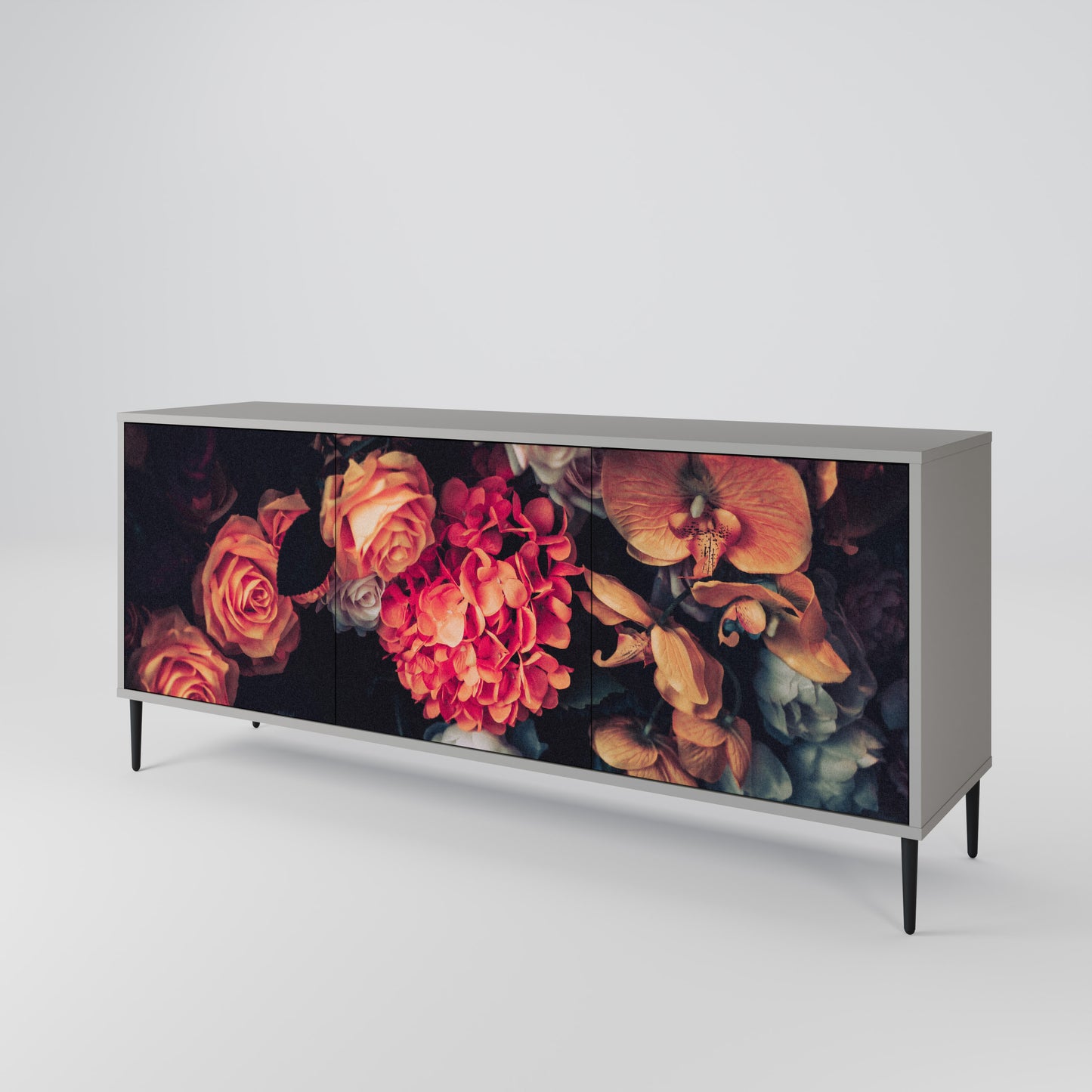 NEVERENDING BLOOM Μπουφές 3-θυρών