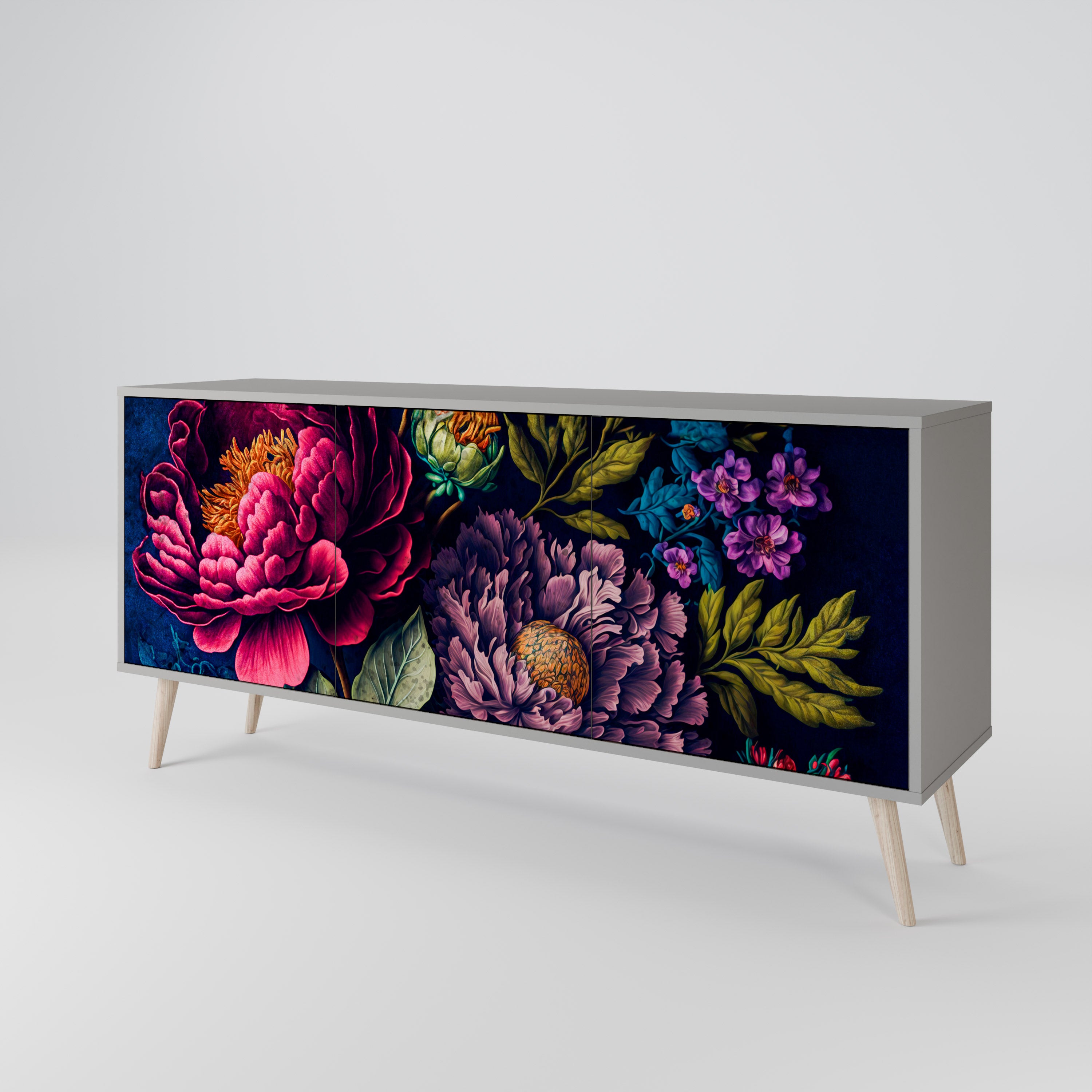 BLOOMING ELEGANCE 3-Door Sideboard