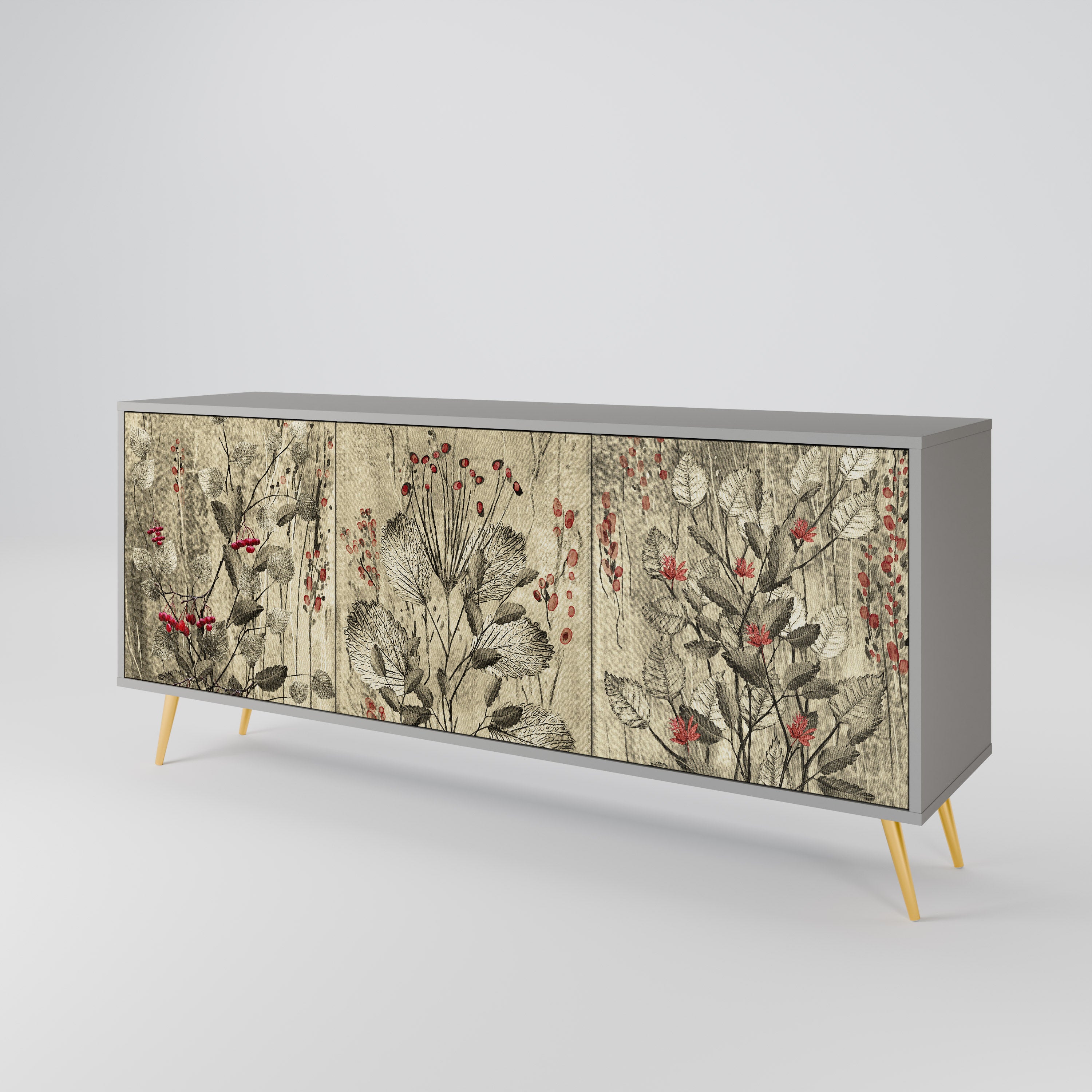 HERBAL GRACE 3-Door Sideboard
