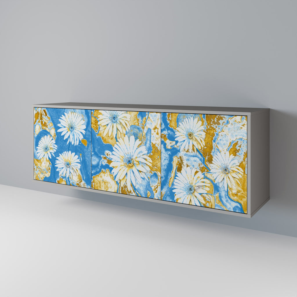 Μπουφές DAISY LUXE με 3 πόρτες σε γκρι φινίρισμα