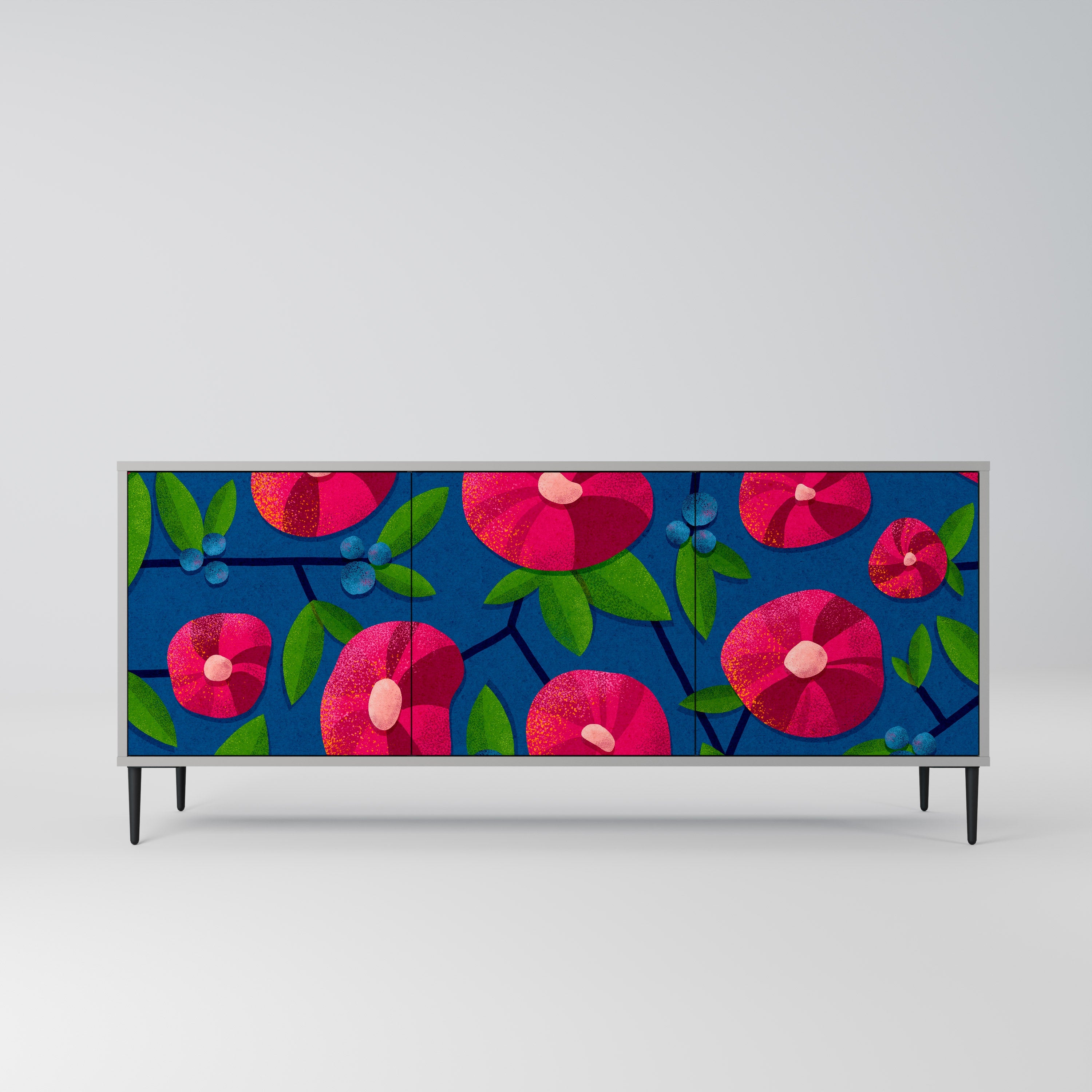 SPRING THOUGHTS 3-Door Sideboard in Grey Finish