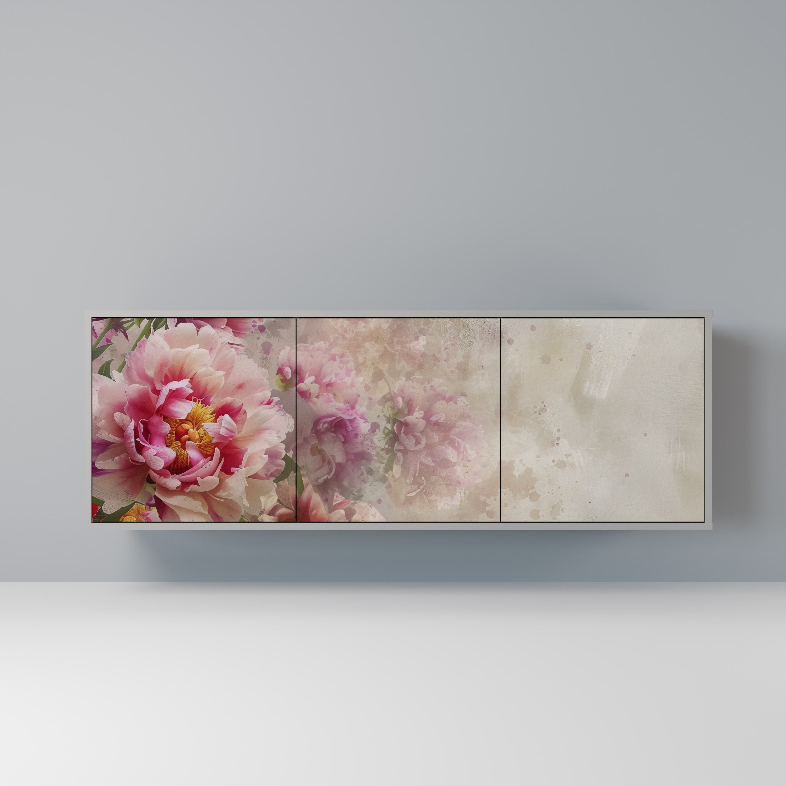 Μπουφές PEONY WHISPER 3θυρο σε γκρι φινίρισμα