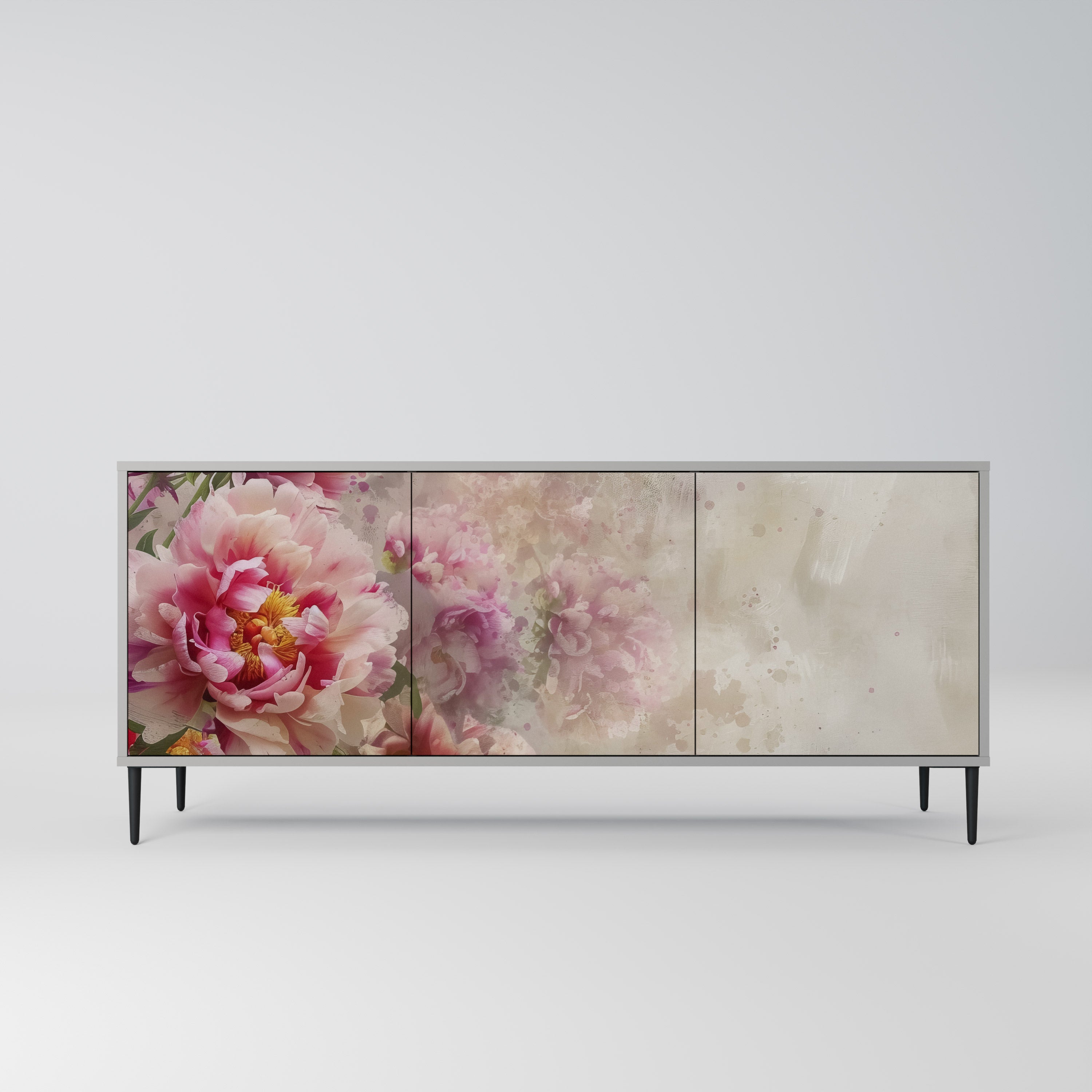Μπουφές PEONY WHISPER 3θυρο σε γκρι φινίρισμα