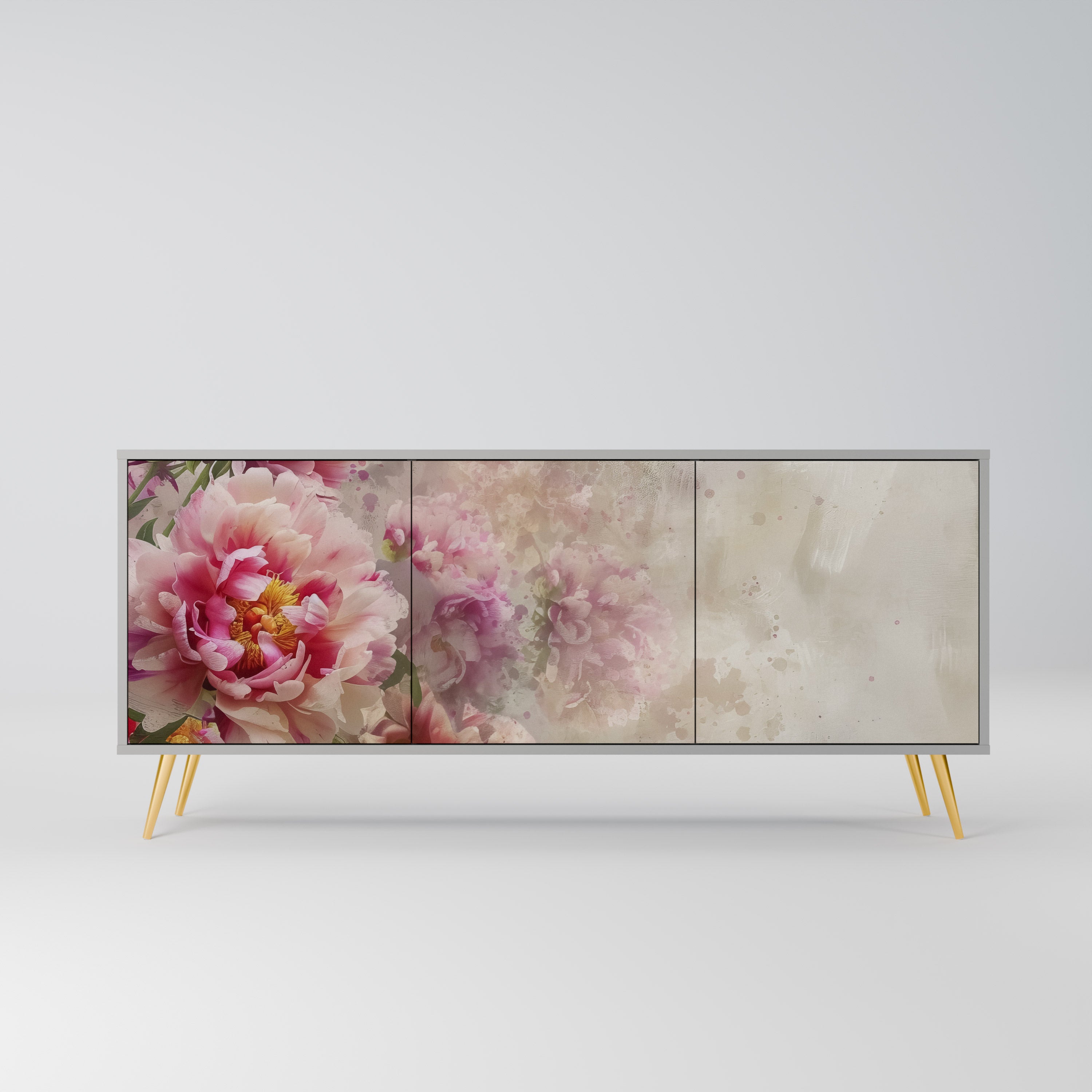 Μπουφές PEONY WHISPER 3θυρο σε γκρι φινίρισμα