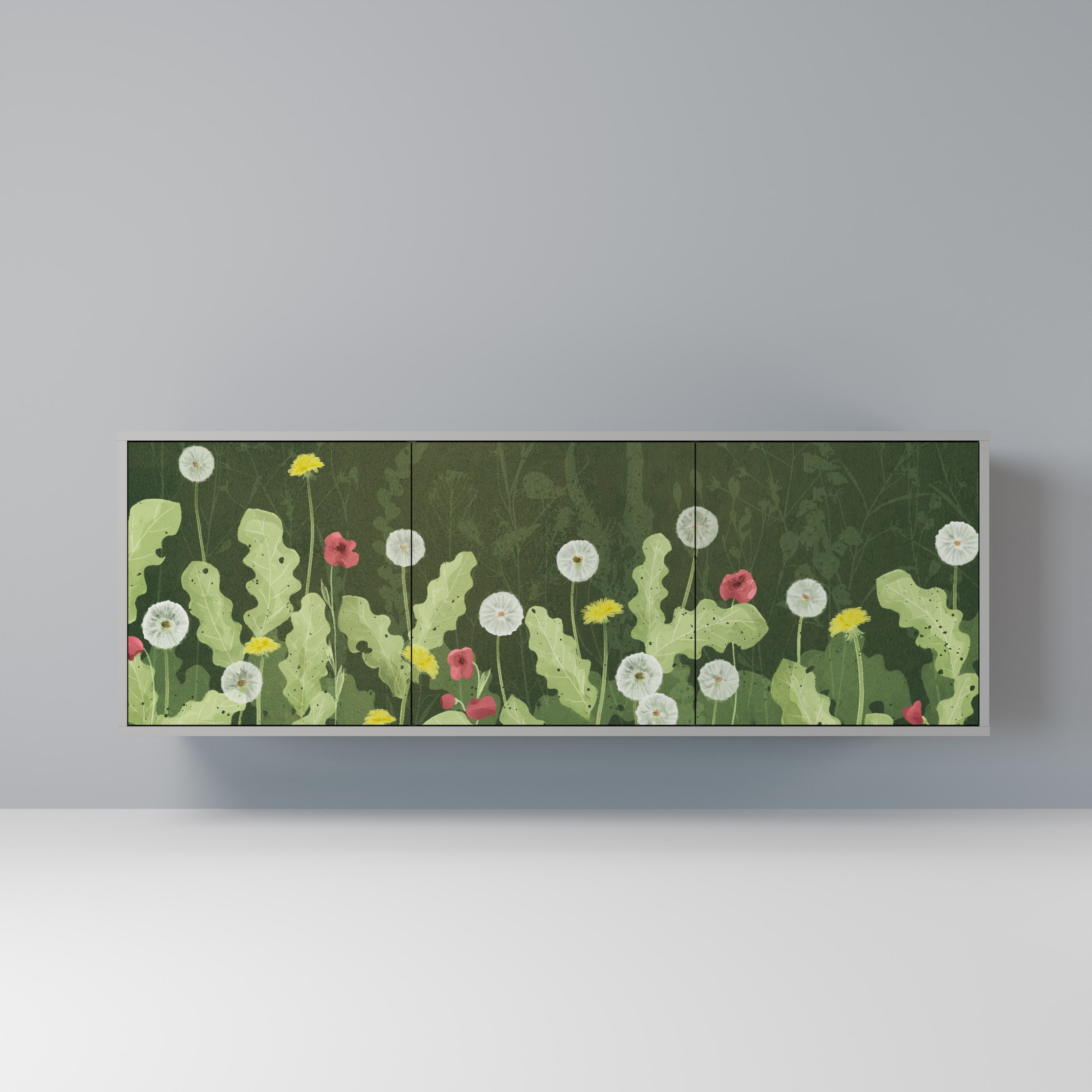 Μπουφές DANDELION AMUSE με 3 πόρτες σε γκρι φινίρισμα