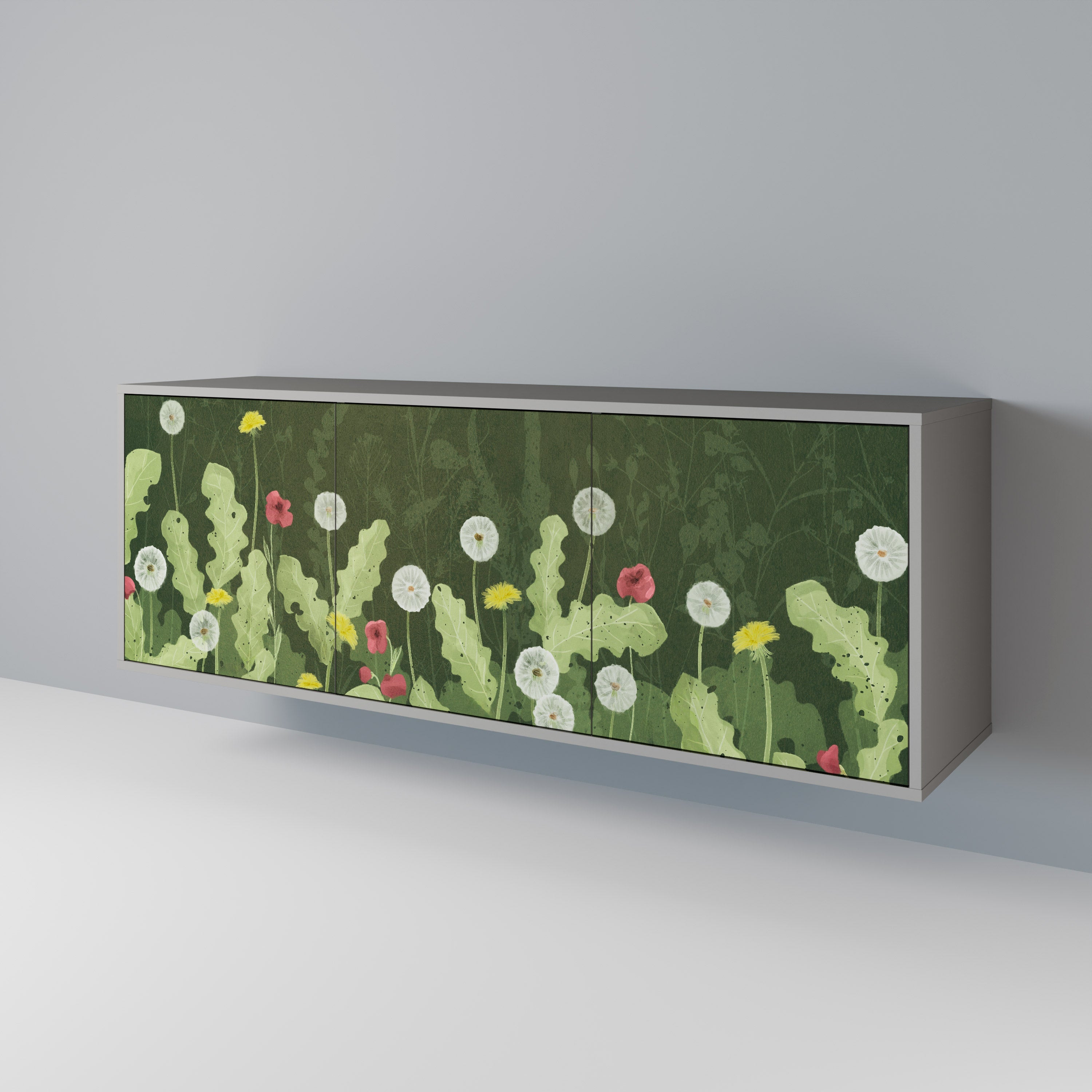 Μπουφές DANDELION AMUSE με 3 πόρτες σε γκρι φινίρισμα