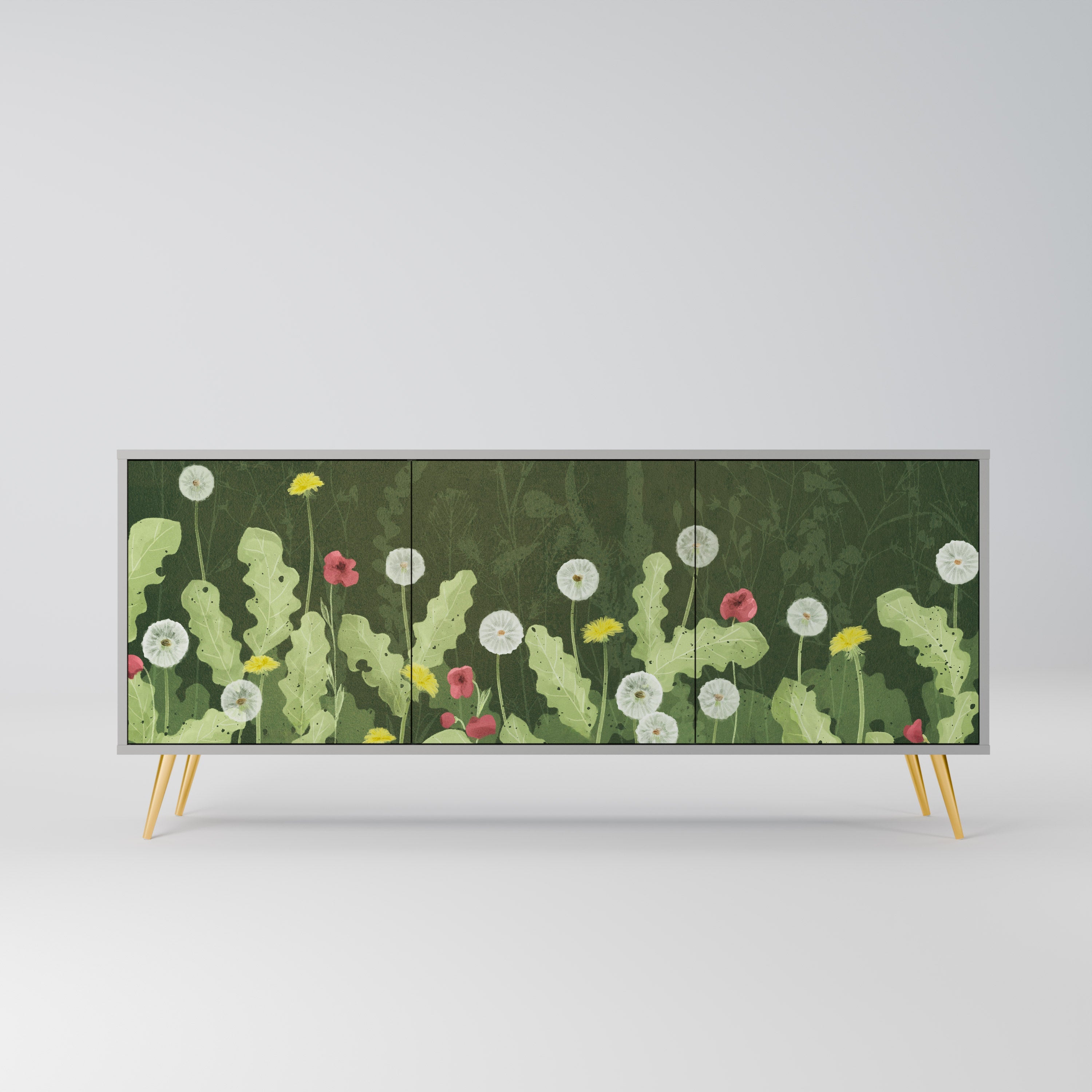 Μπουφές DANDELION AMUSE με 3 πόρτες σε γκρι φινίρισμα