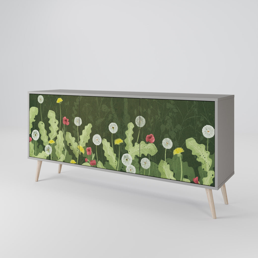 Μπουφές DANDELION AMUSE με 3 πόρτες σε γκρι φινίρισμα