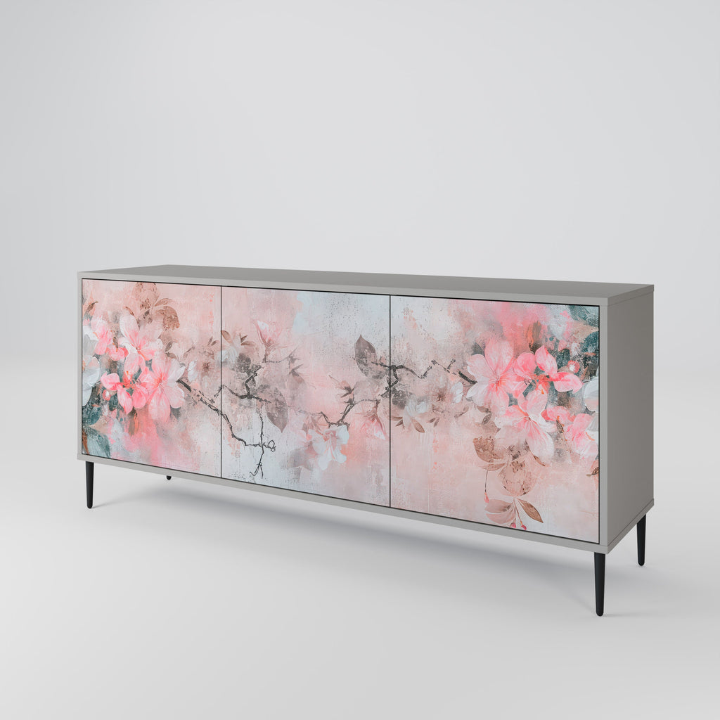 Μπουφές 3 θυρών CHERRY BLOSSOM σε γκρι φινίρισμα