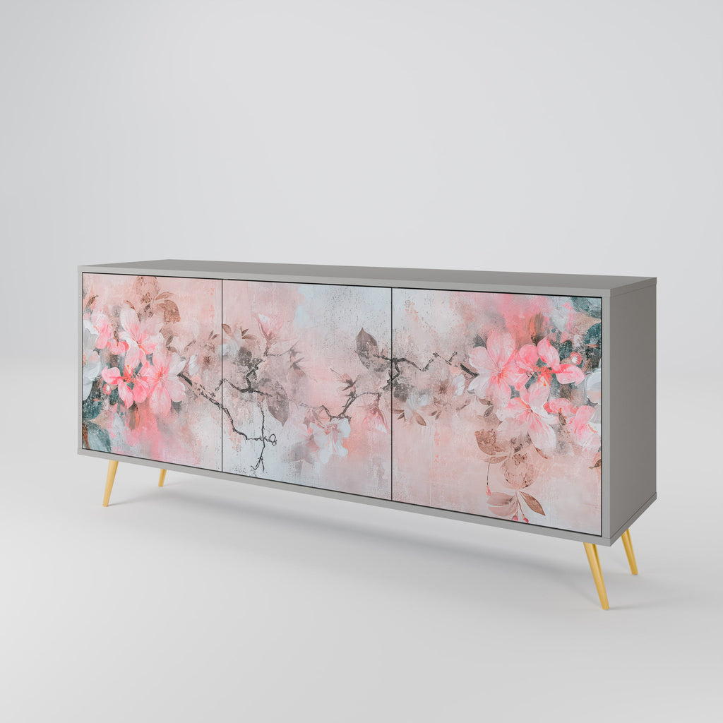 Μπουφές 3 θυρών CHERRY BLOSSOM σε γκρι φινίρισμα