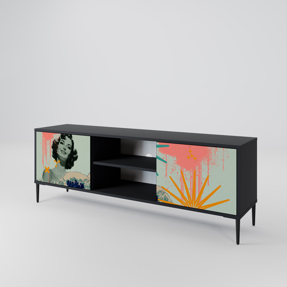 KANAGAWA BEAUTY 2-Door TV Cabinet