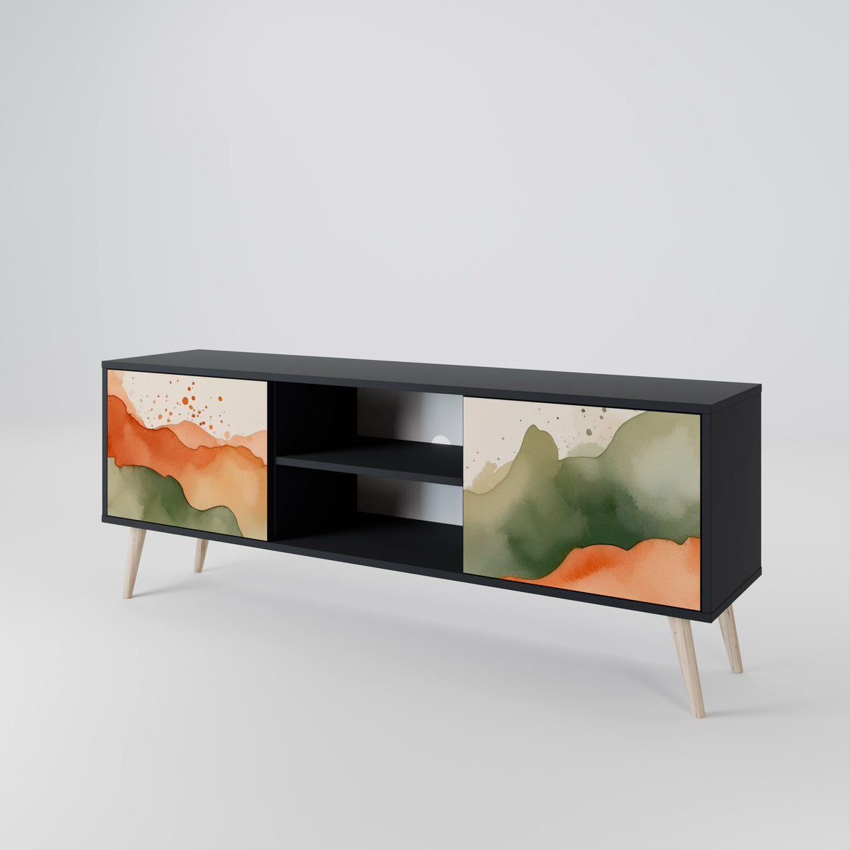 WATERCOLOUR PEAKS 2-Door TV Cabinet