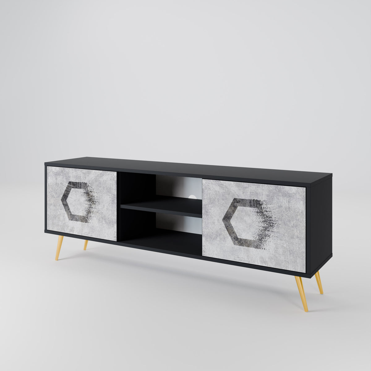 HEXAGONAL FIGURES Έπιπλο τηλεόρασης 2-θυρών