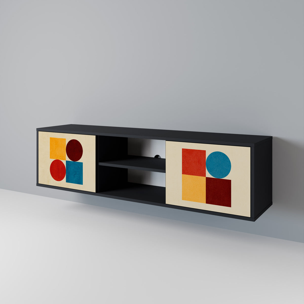 GEOMETRIC PUZZLE Έπιπλο τηλεόρασης 2-θυρών