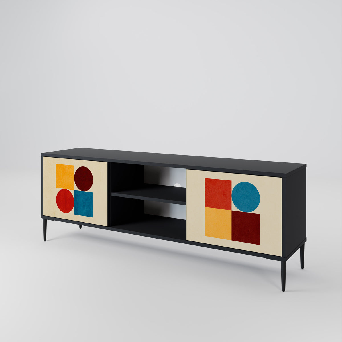 GEOMETRIC PUZZLE Έπιπλο τηλεόρασης 2-θυρών