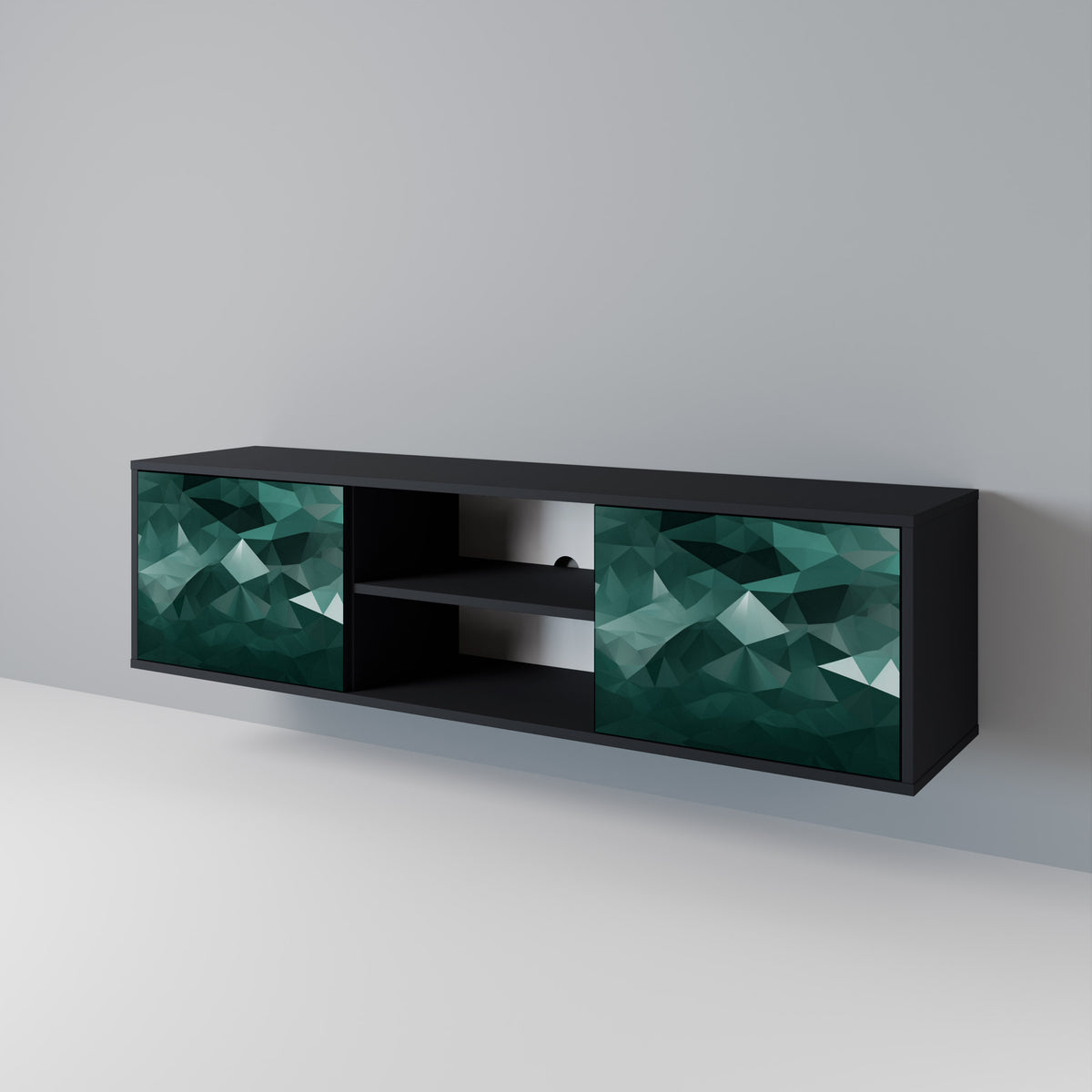 POLYGONAL FLOATING Έπιπλο τηλεόρασης 2-θυρών