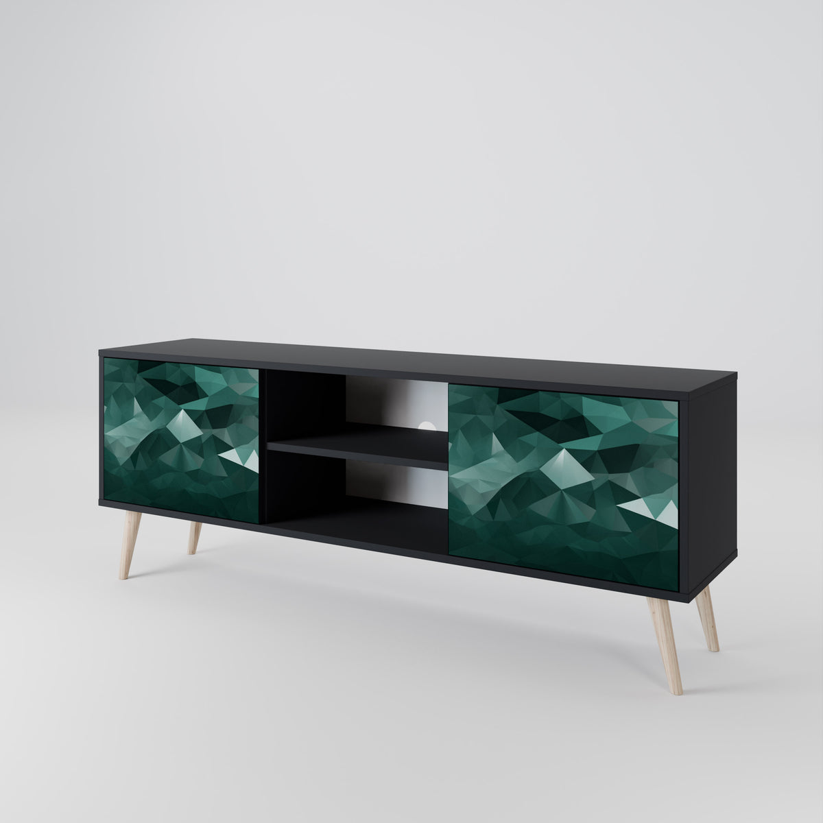 POLYGONAL FLOATING Έπιπλο τηλεόρασης 2-θυρών