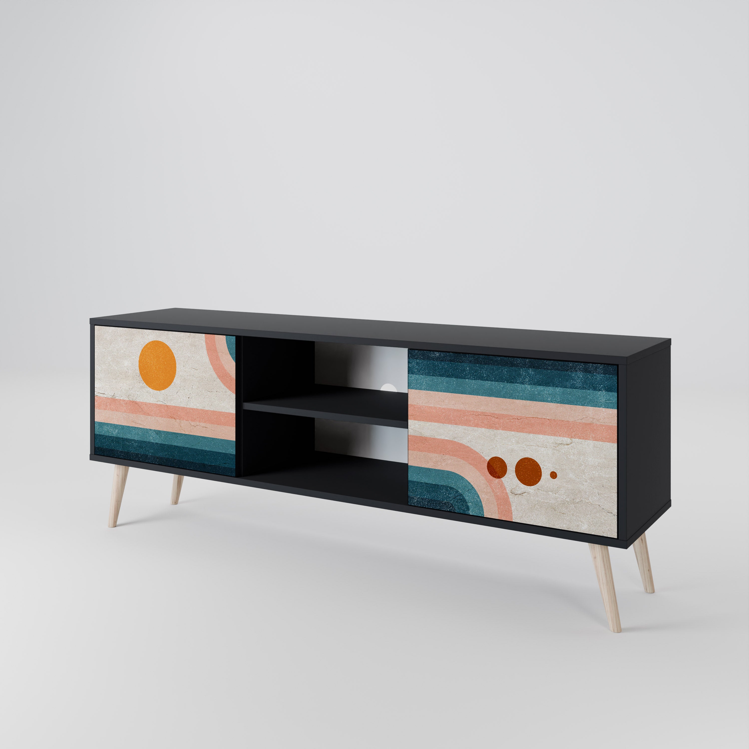 TWO HALVES Έπιπλο τηλεόρασης 2-θυρών