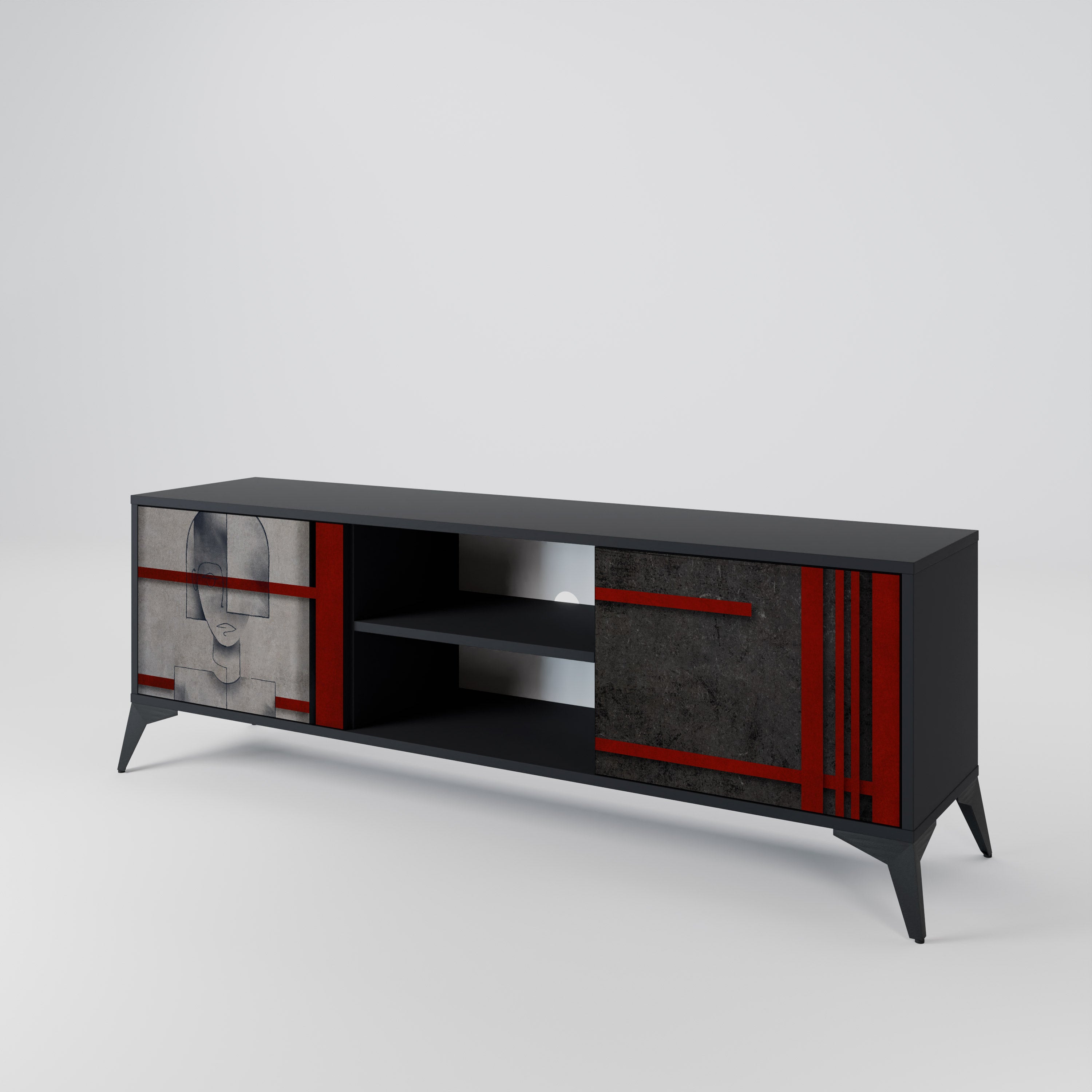 GRAY FIGURES Έπιπλο τηλεόρασης 2-θυρών