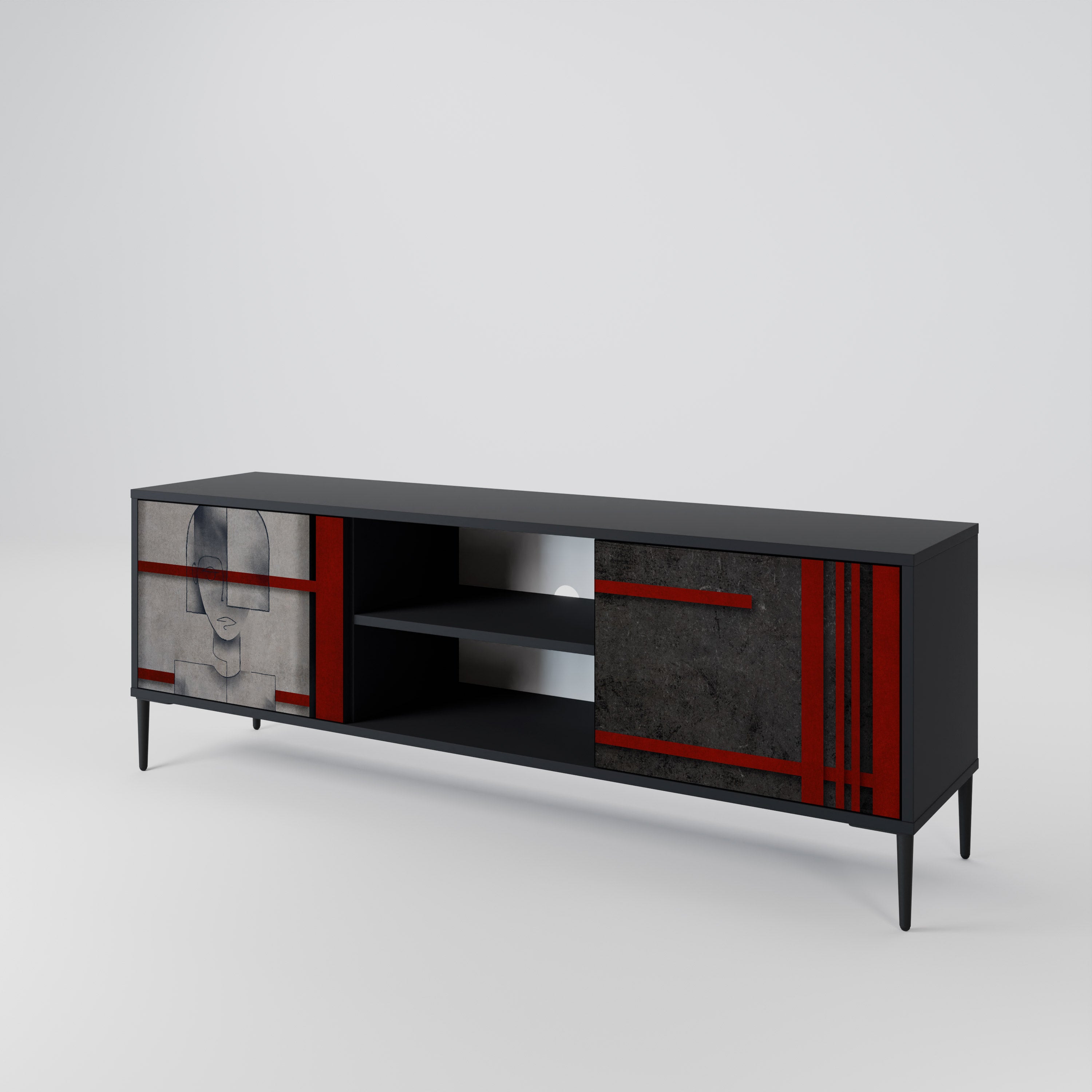 GRAY FIGURES Έπιπλο τηλεόρασης 2-θυρών