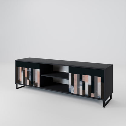 COLLAGE OF RECTANGLES Έπιπλο τηλεόρασης 2-θυρών