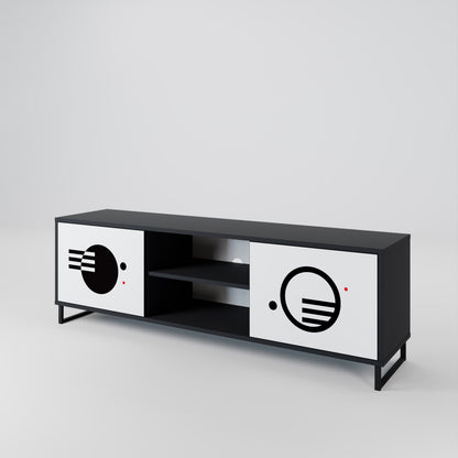 BLACK AND WHITE COMBINATION Έπιπλο τηλεόρασης 2-θυρών