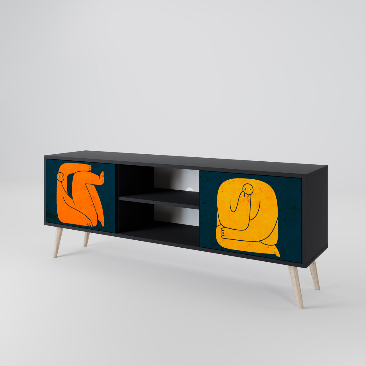 TOGETHER BUT SEPARATELY 2-Door TV Cabinet