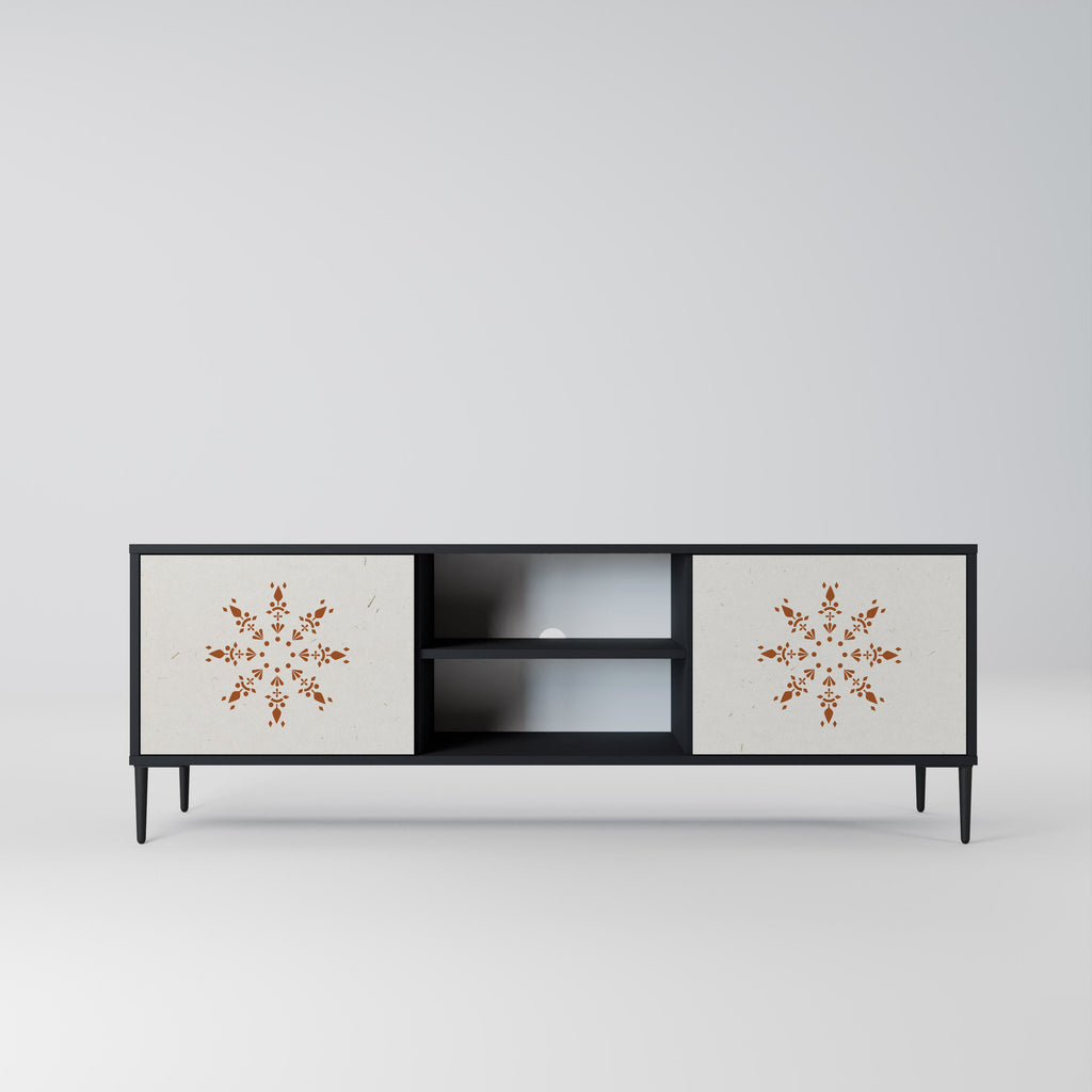 DAILY HARMONY 2-Door TV Stand in Black Finish