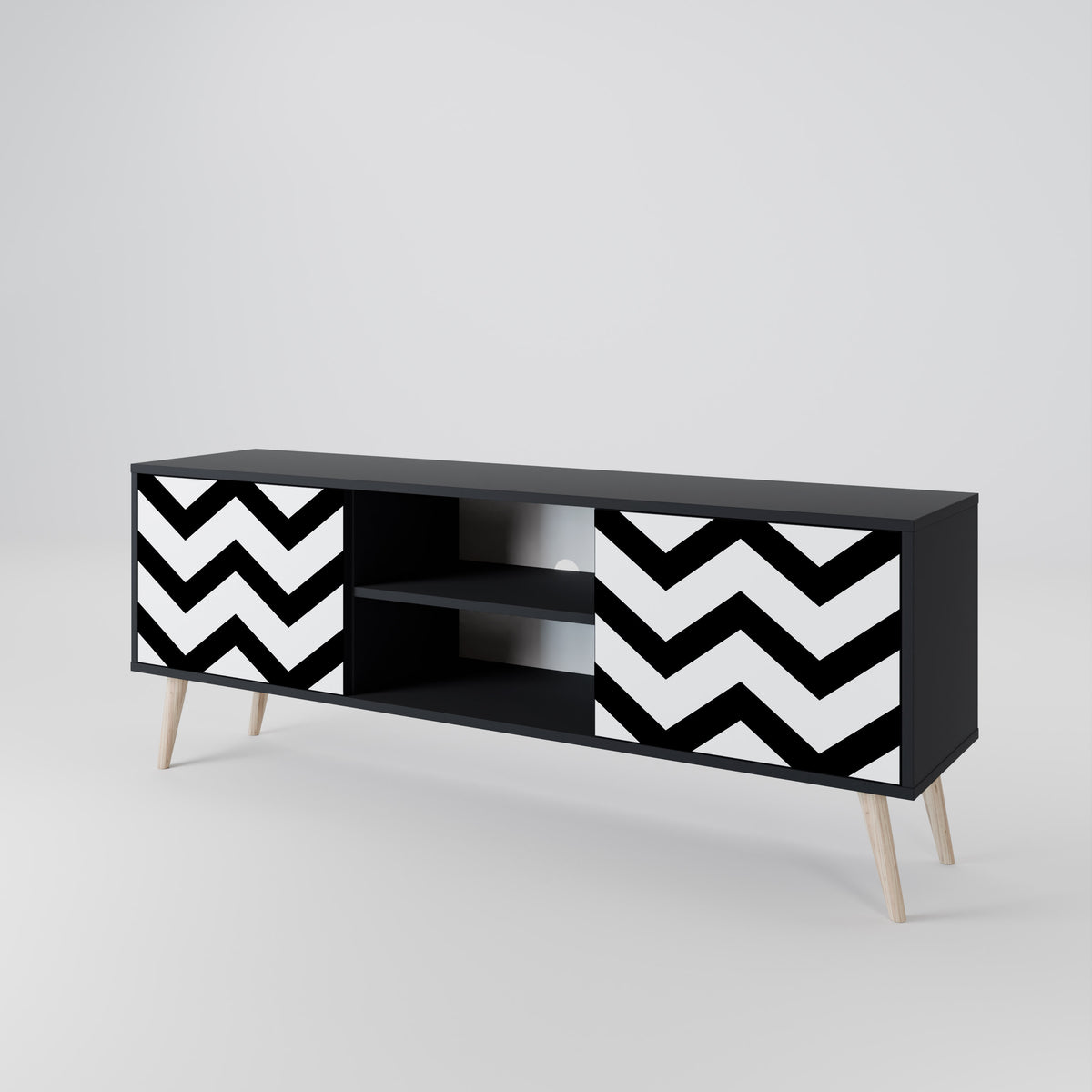 CLASSIC ZIG ZAG Έπιπλο τηλεόρασης 2-θυρών