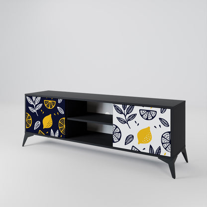 CITRUS BLACK AND WHITE Έπιπλο τηλεόρασης 2-θυρών