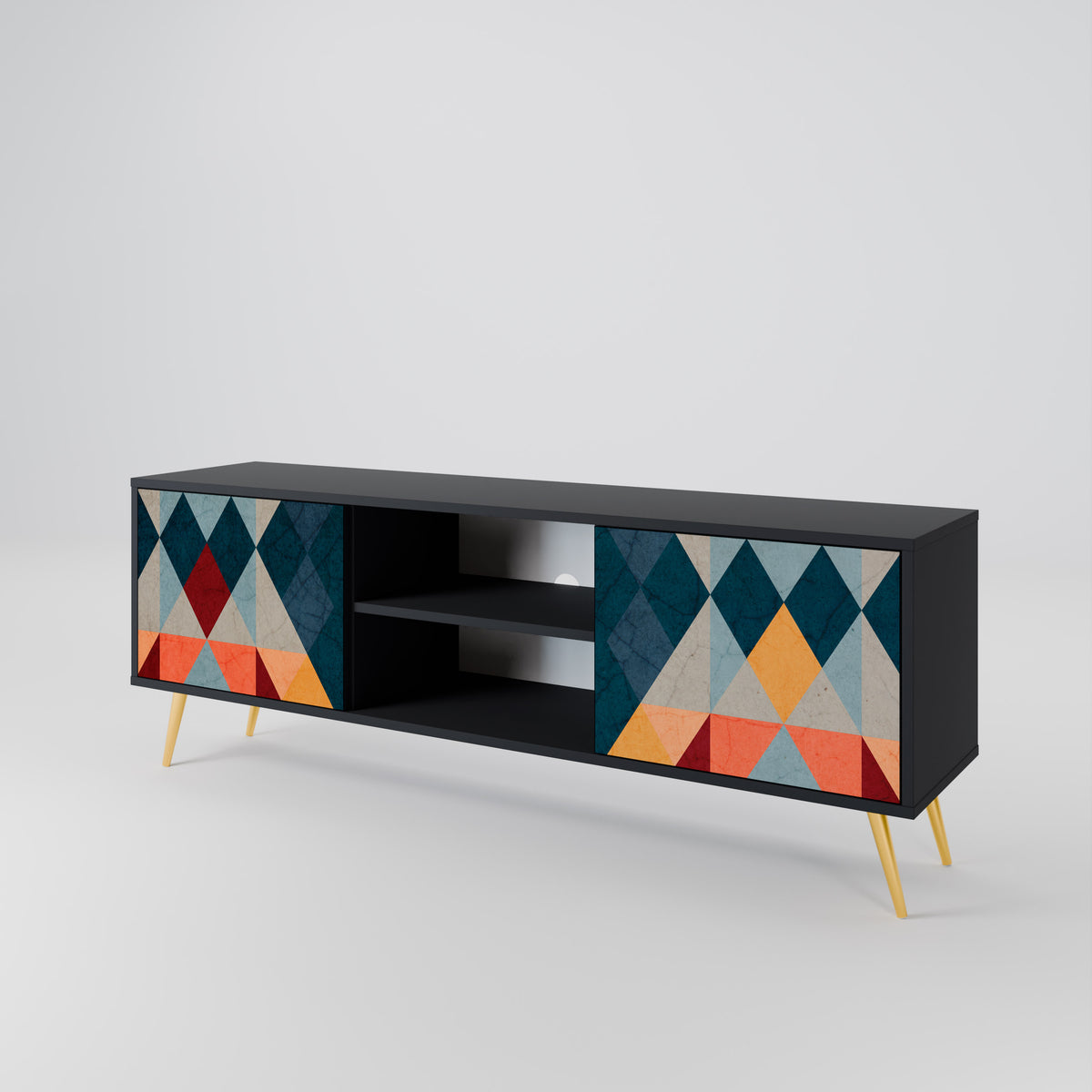 CRACKED ILLUSION 2-Door TV Cabinet