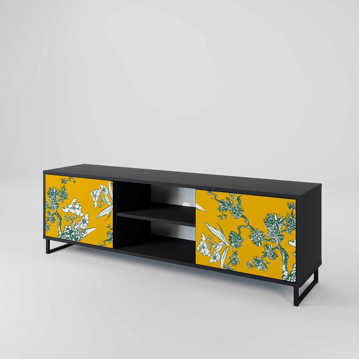 YELLOW CHINOISERIE Έπιπλο τηλεόρασης 2-θυρών