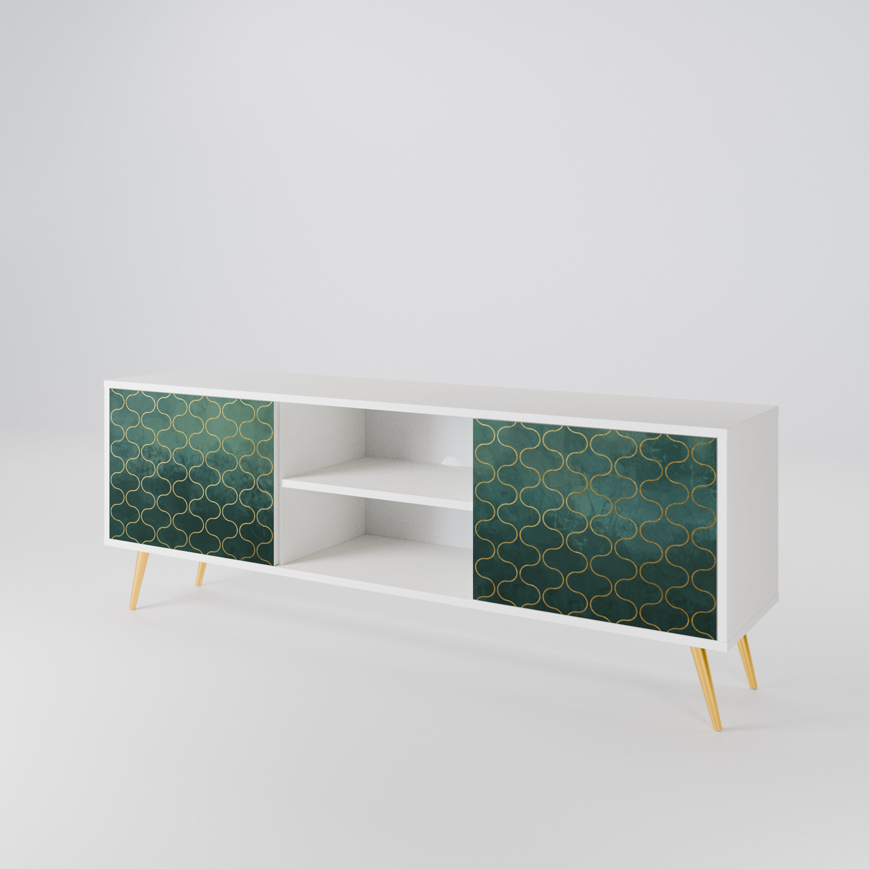 TESSELATED GREENERY 2-Door TV Cabinet
