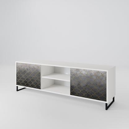 TESSELATED GRAYISH Έπιπλο τηλεόρασης 2-θυρών