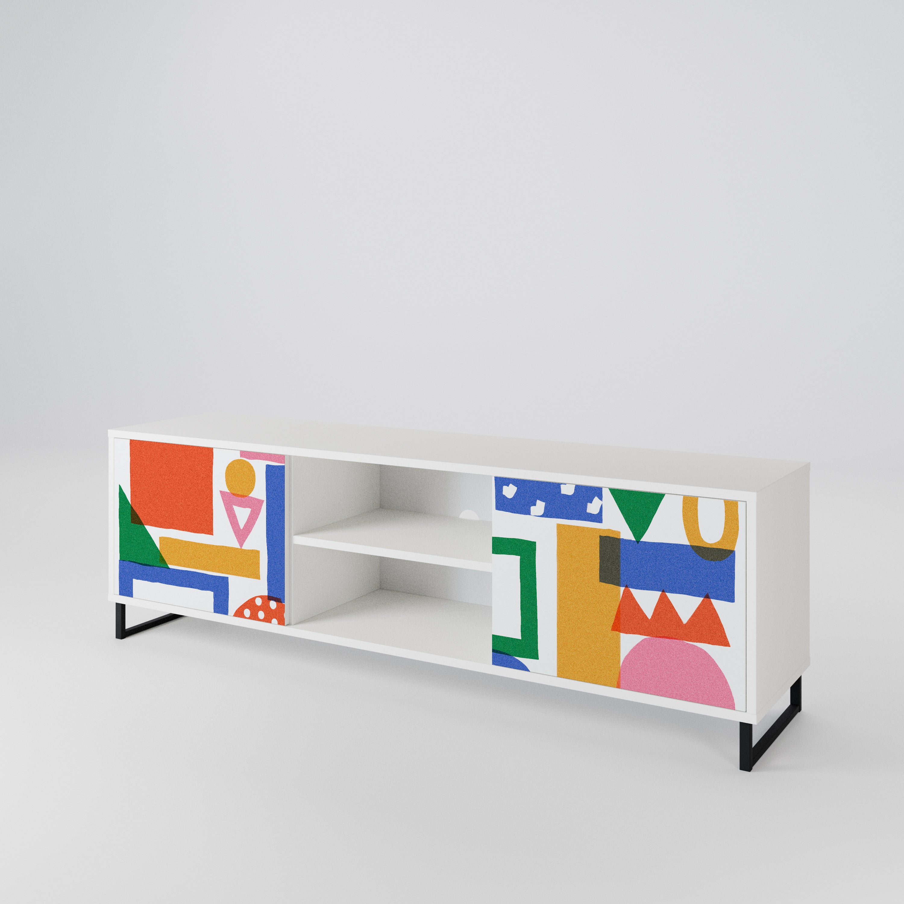 GEOMETRIC GLIMMER 2-Door TV Cabinet