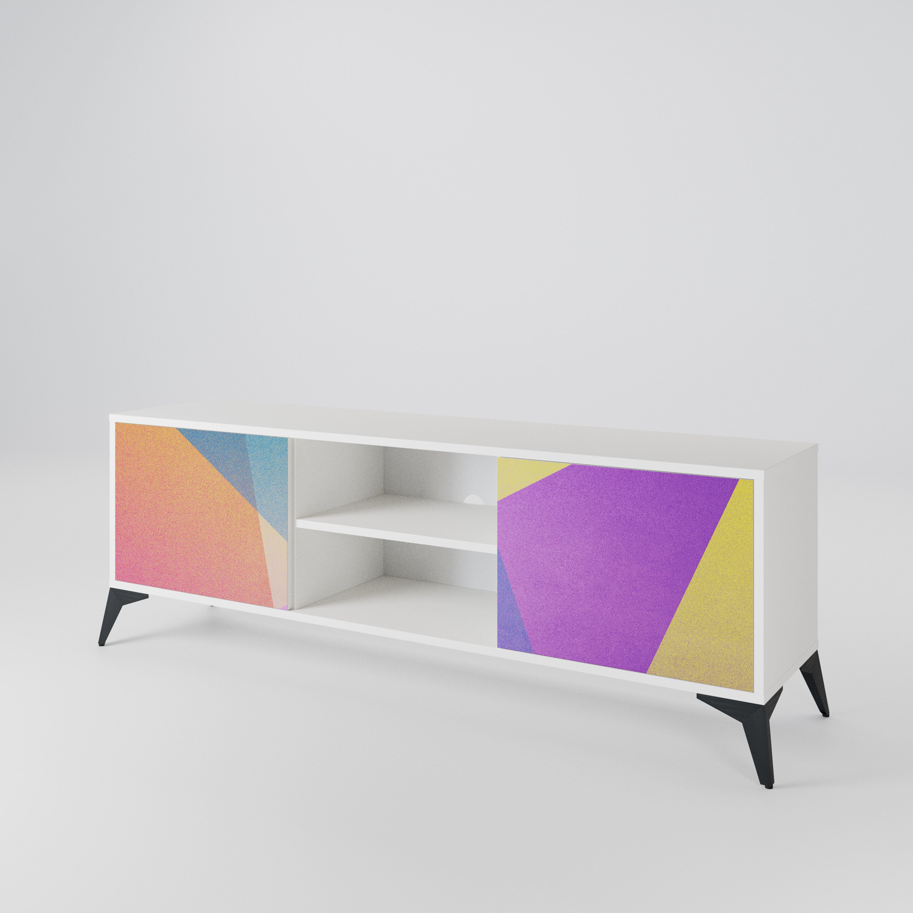 BRIGHT GEOMETRY 2-Door TV Cabinet