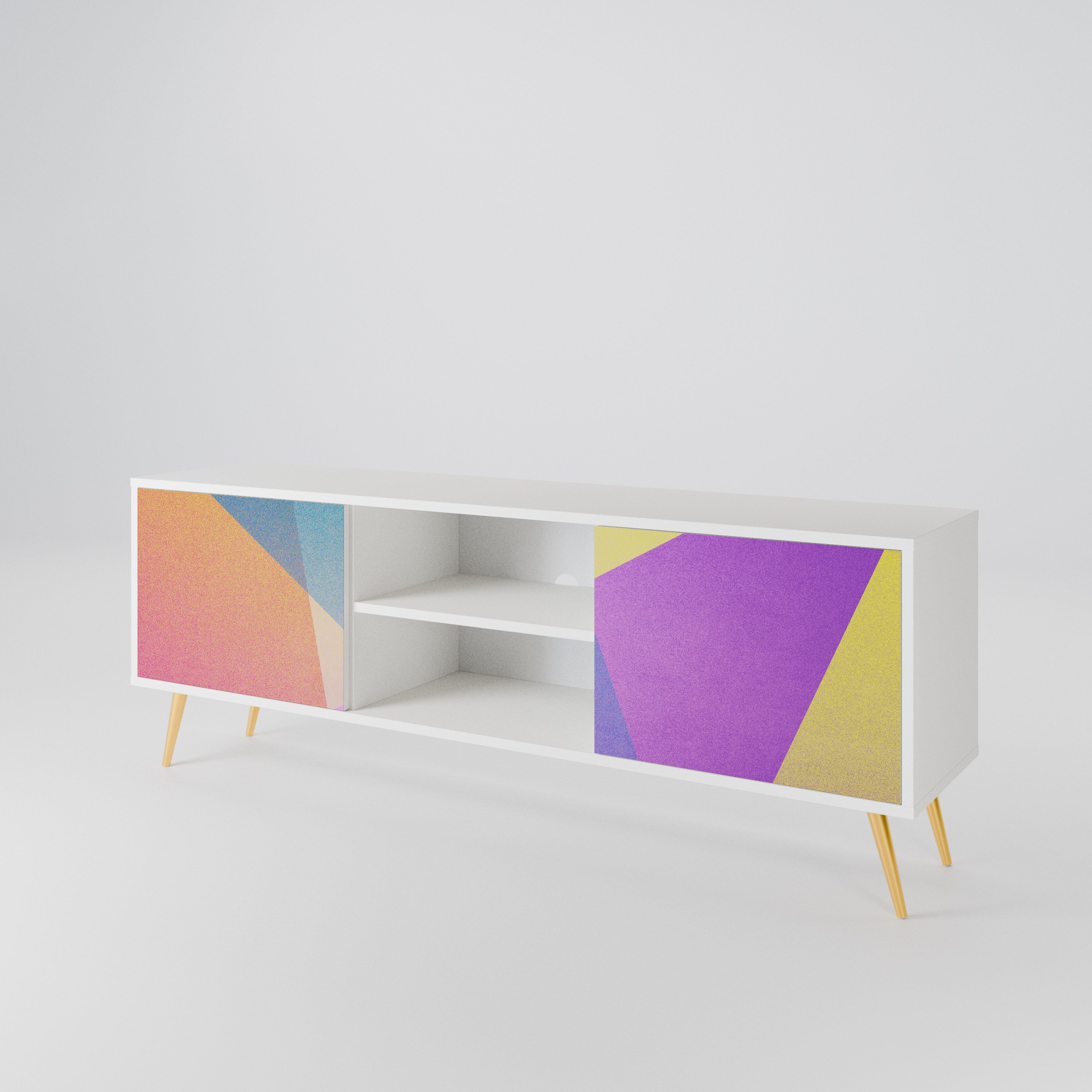 BRIGHT GEOMETRY 2-Door TV Cabinet