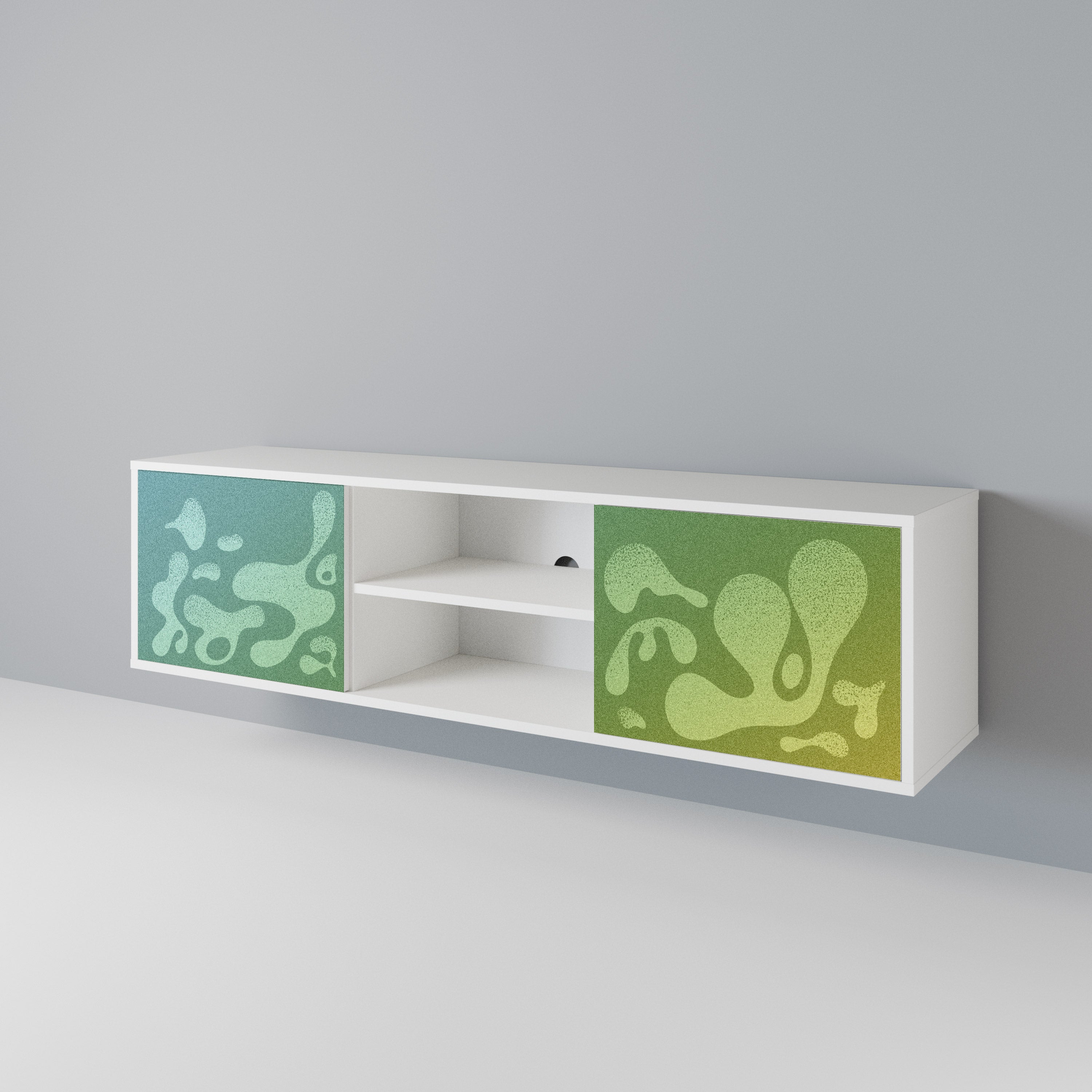 IRREGULAR BLUE 2-Door TV Cabinet