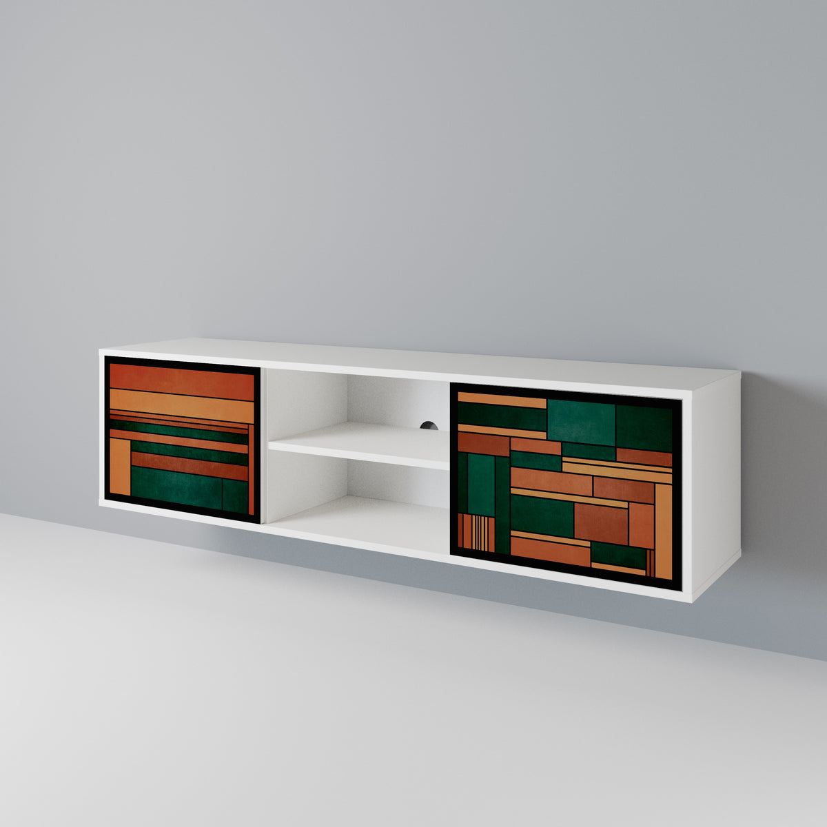 EARTHY FIGURES Έπιπλο τηλεόρασης 2-θυρών