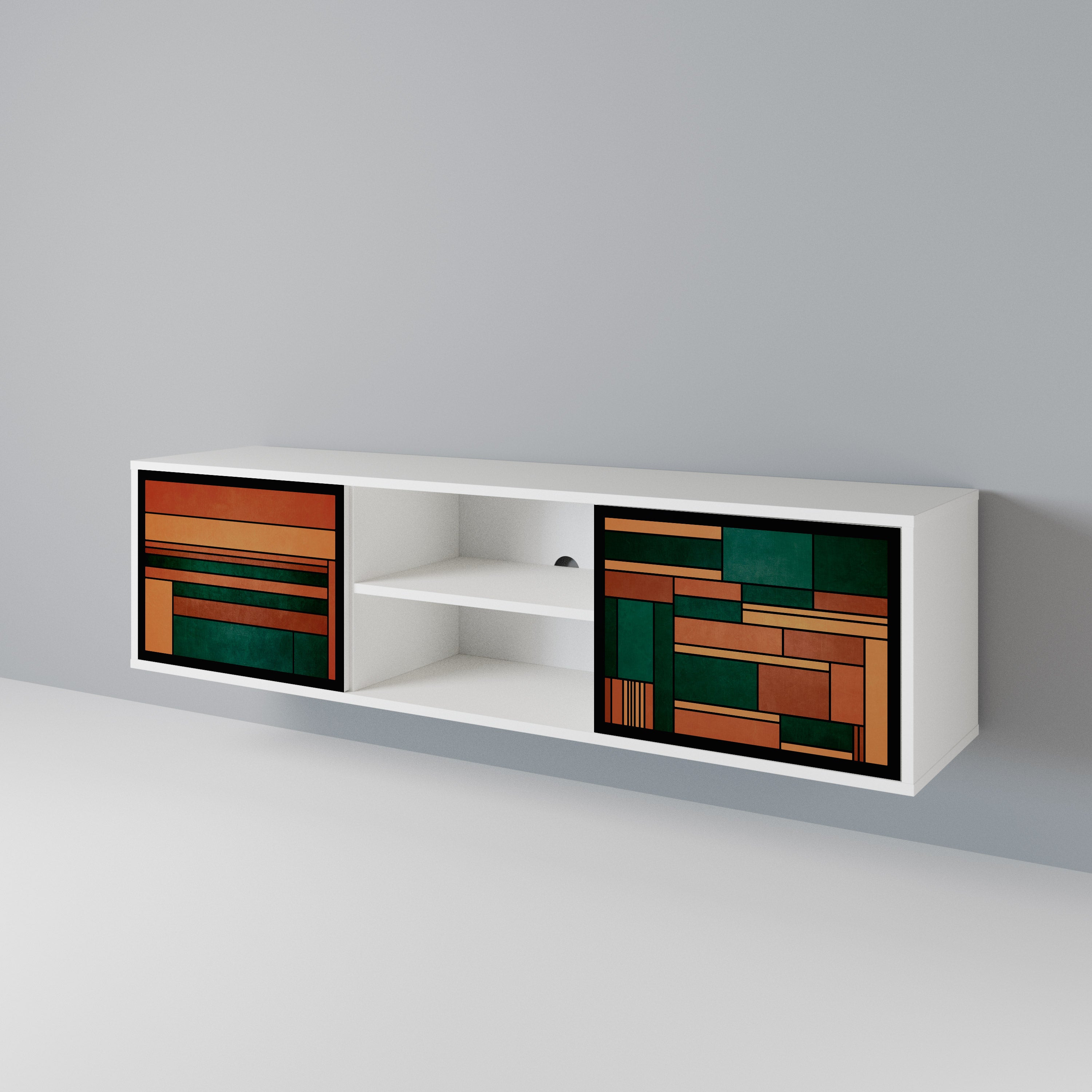 EARTHY FIGURES 2-Door TV Cabinet