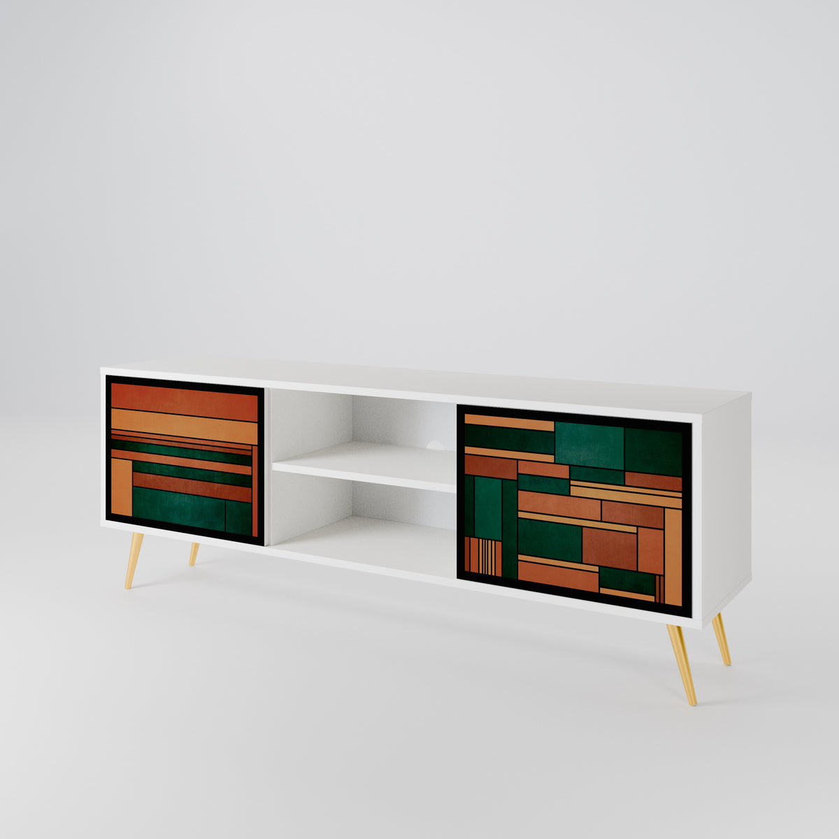 EARTHY FIGURES Έπιπλο τηλεόρασης 2-θυρών