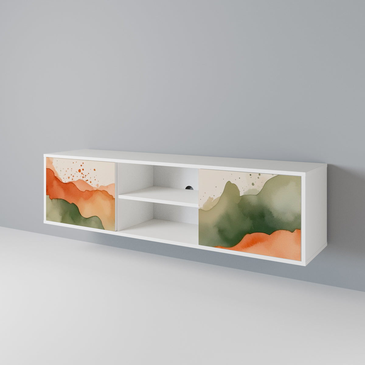 WATERCOLOUR PEAKS 2-Door TV Cabinet