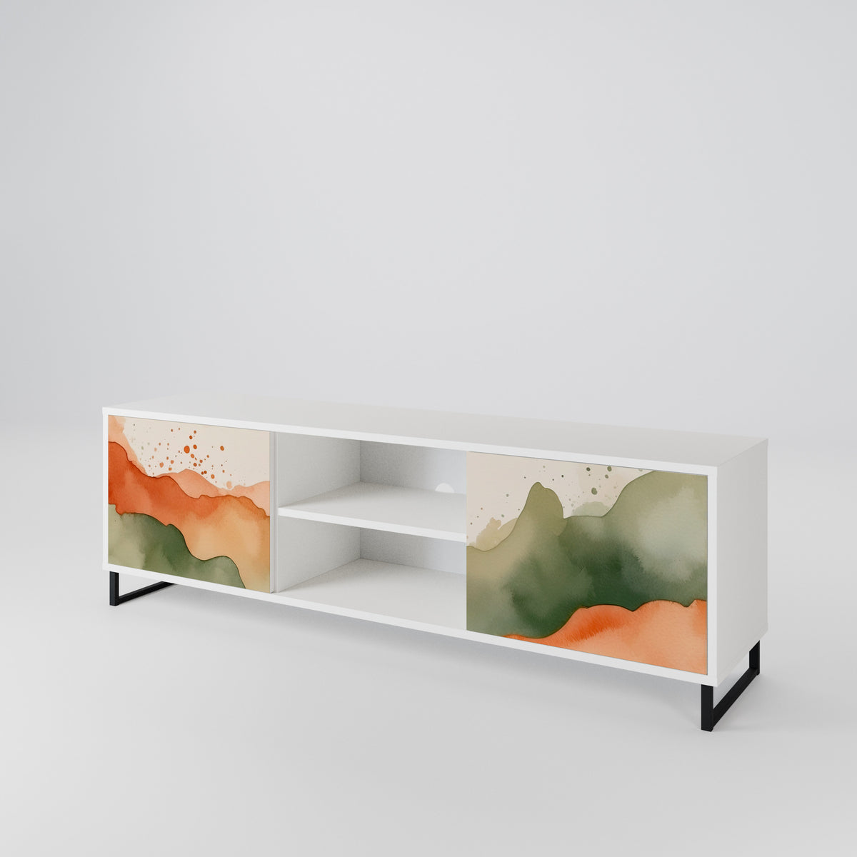 WATERCOLOUR PEAKS 2-Door TV Cabinet