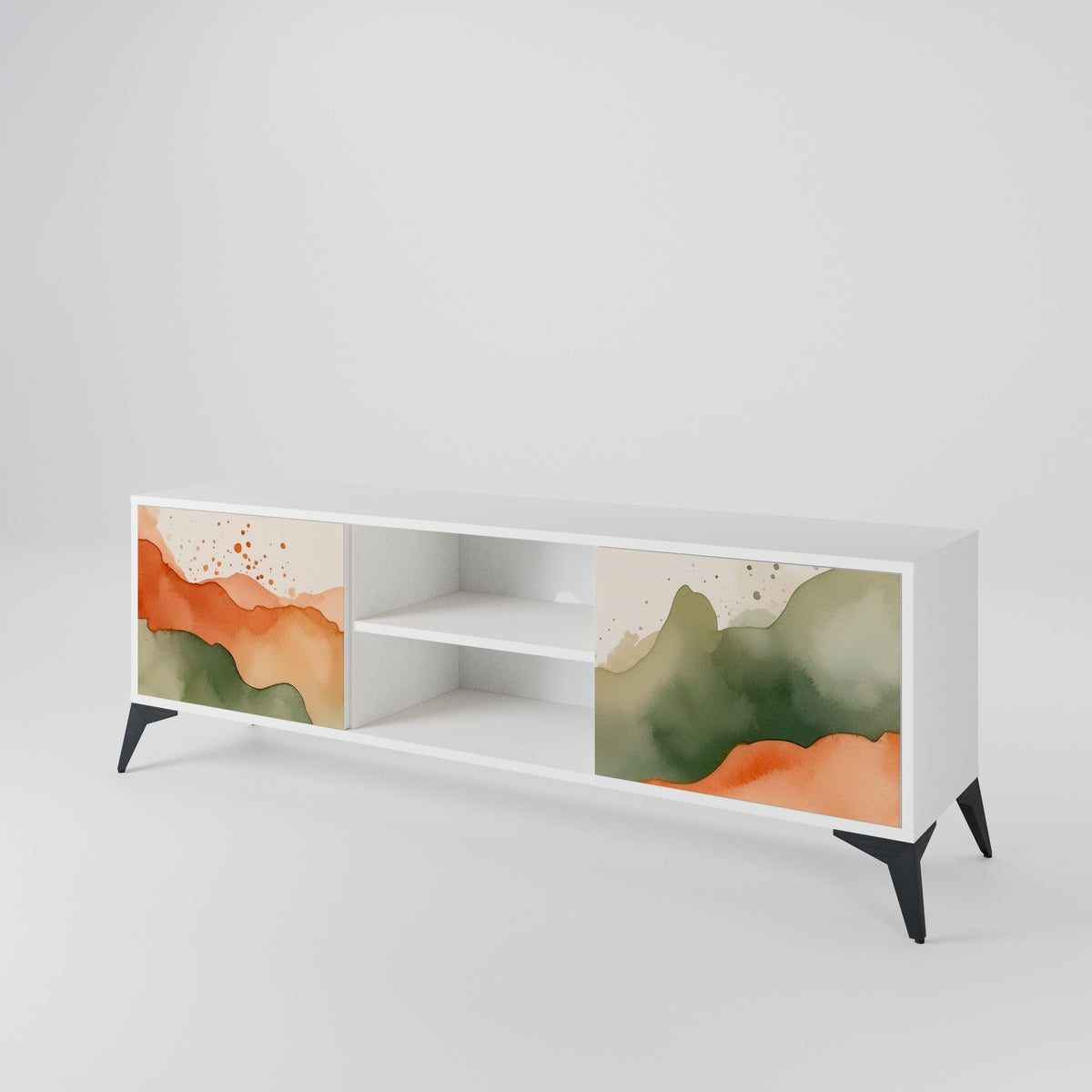WATERCOLOUR PEAKS 2-Door TV Cabinet