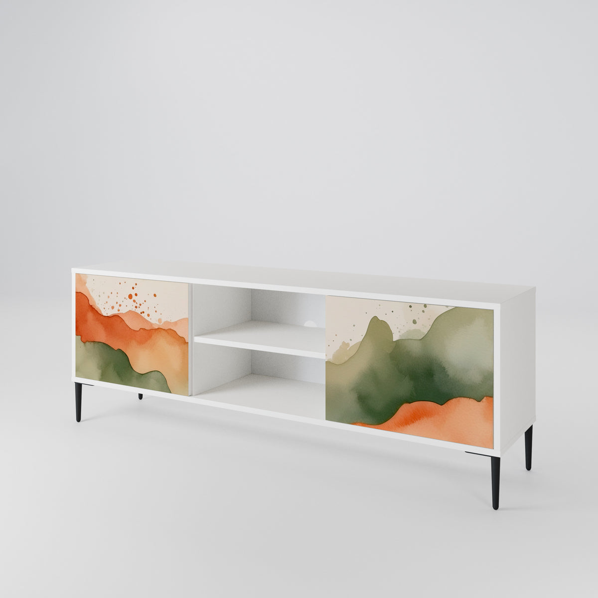 WATERCOLOUR PEAKS 2-Door TV Cabinet