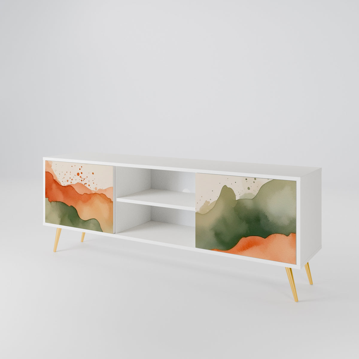 WATERCOLOUR PEAKS 2-Door TV Cabinet