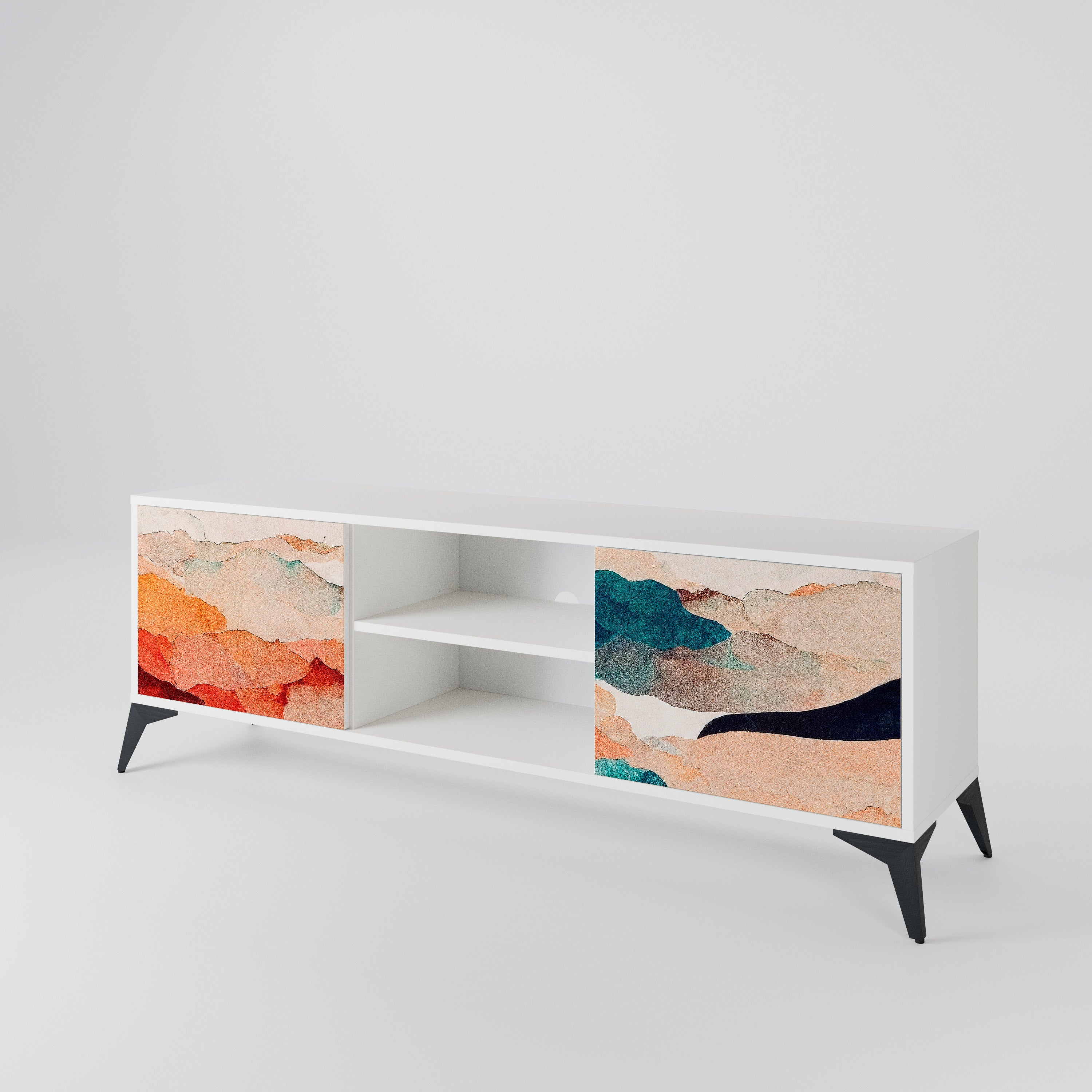 ABSTRACT LANDSCAPE 2-Door TV Cabinet